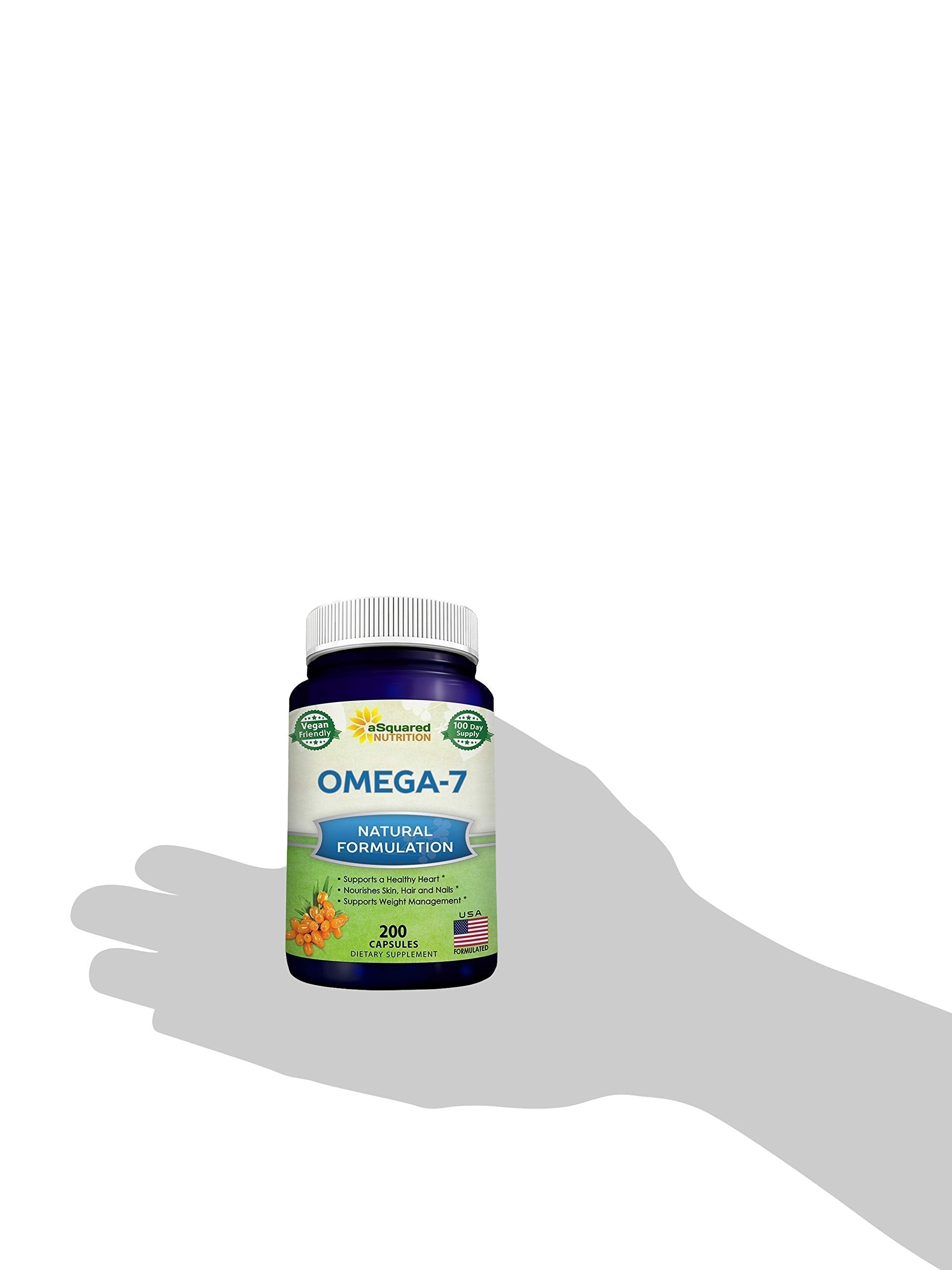 aSquared Nutrition Purified Omega 7 Fatty Acids-200 Capsules from Natural Sea Buckthorn aSquared Nutrition uk supplements