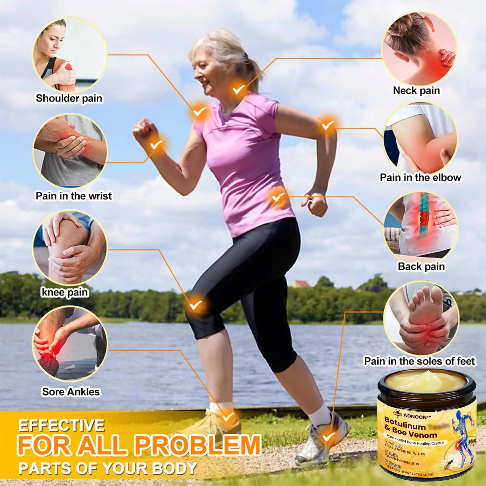 Luhaka Botulinum Toxin & Bee Venom Pain-Relief Bone Healing Cream,Bee Venom Cream,Effectively improve joint mobility (1PC) Luhaka uk supplements