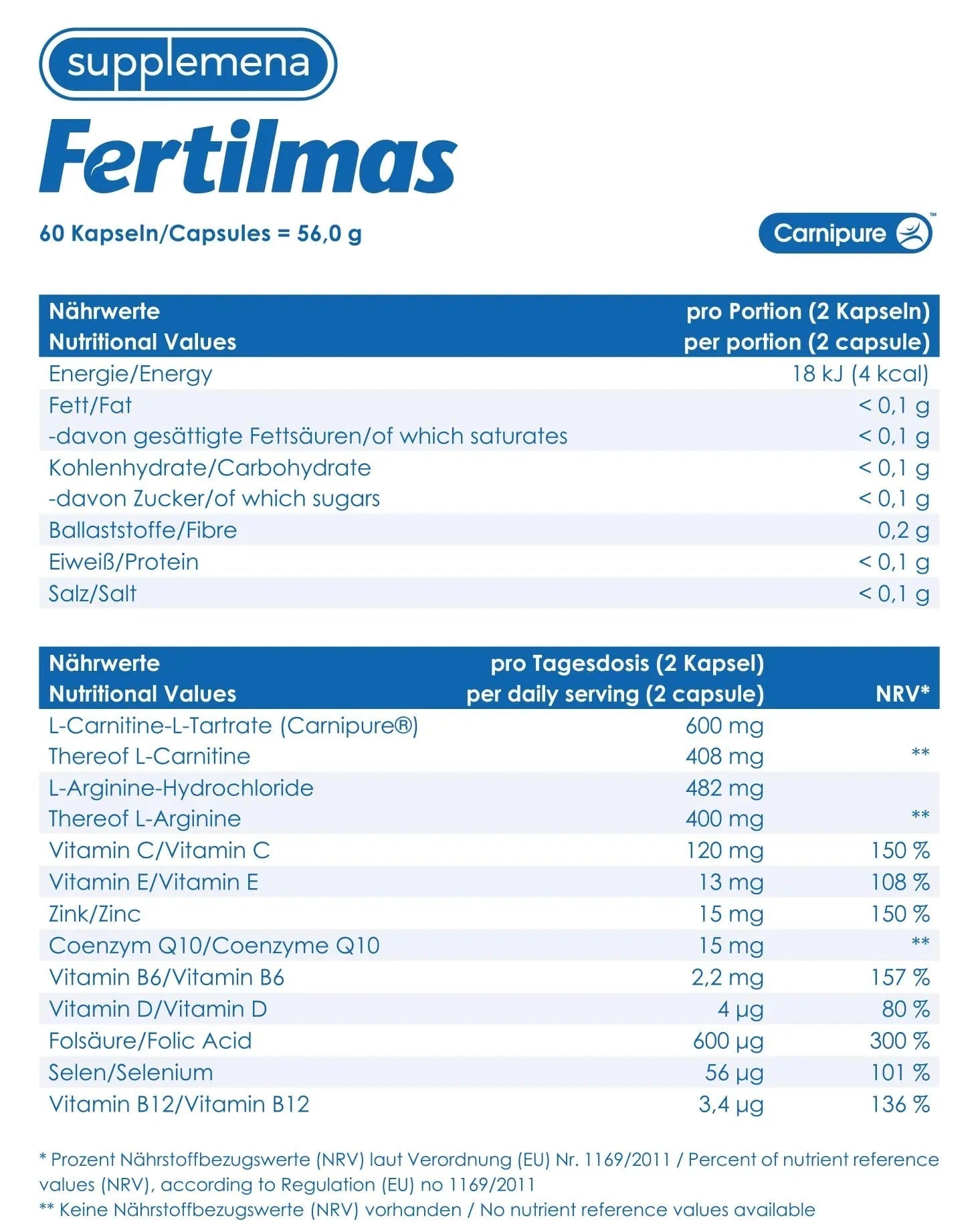 Fertilmas Natural Fertility Support for Men | L-Carnitine, Zinc, Vitamin D3, and Folic Acid | Couples TTC Supplement for Reproductive Health | Supplemena uk supplements