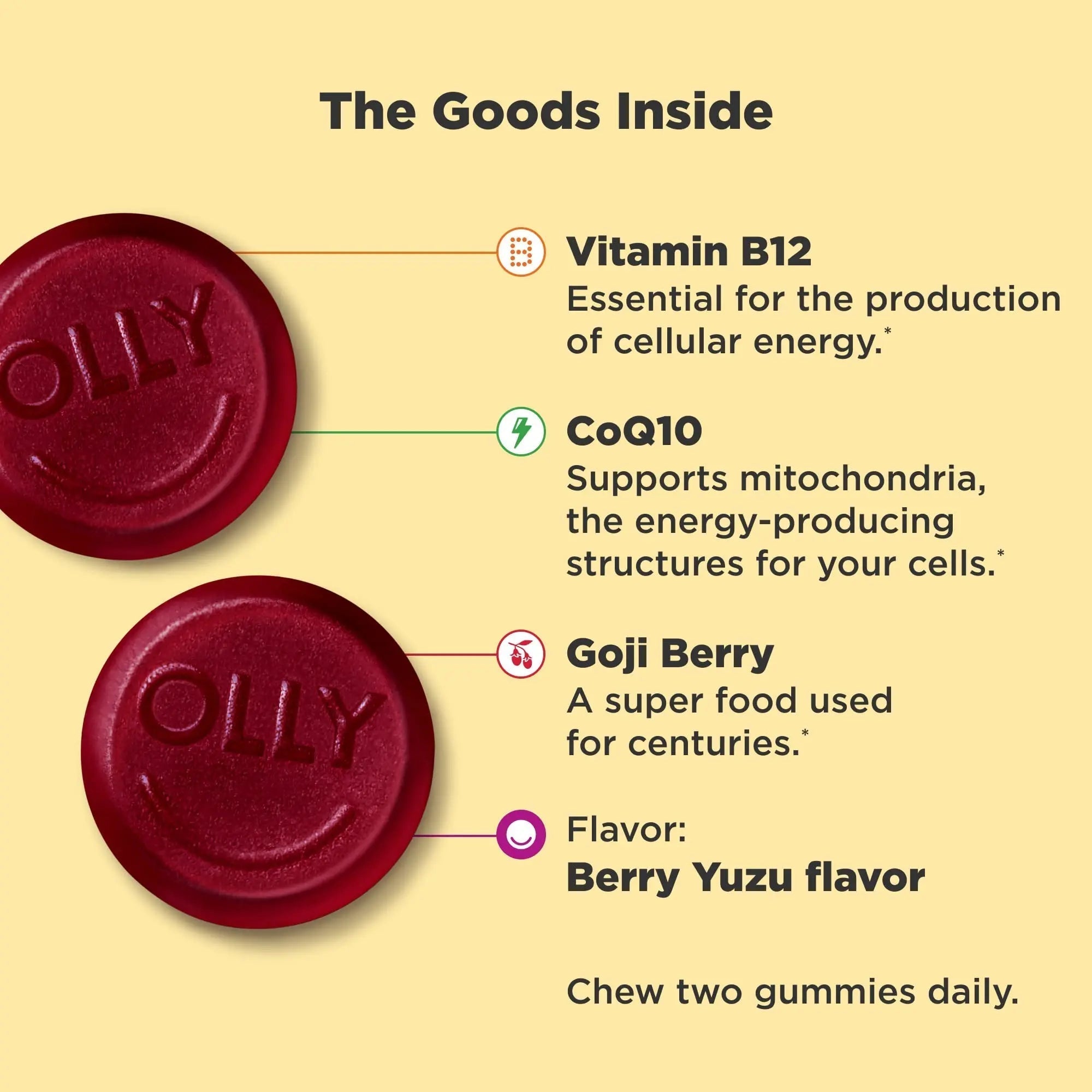 OLLY Men's Multivitamin Gummy, Overall Health and Immune Support, Vitamins A, C, D, E, B, Lycopene & Extra Strength Daily Energy Gummy OLLY uk supplements