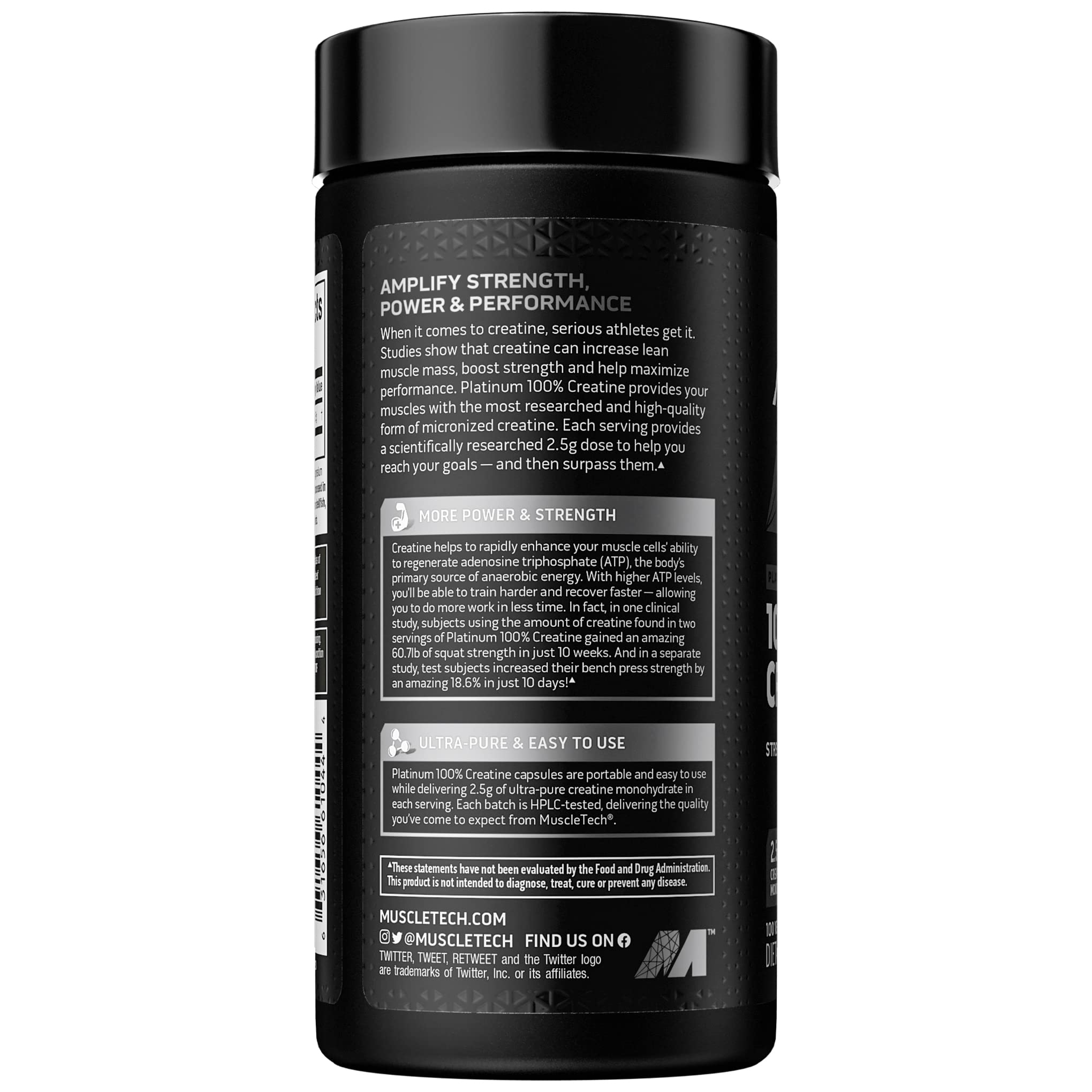 MuscleTech Platinum 100% Creatine Pills | Creatine Monohydrate Pill| | Muscle Recovery MuscleTech uk supplements