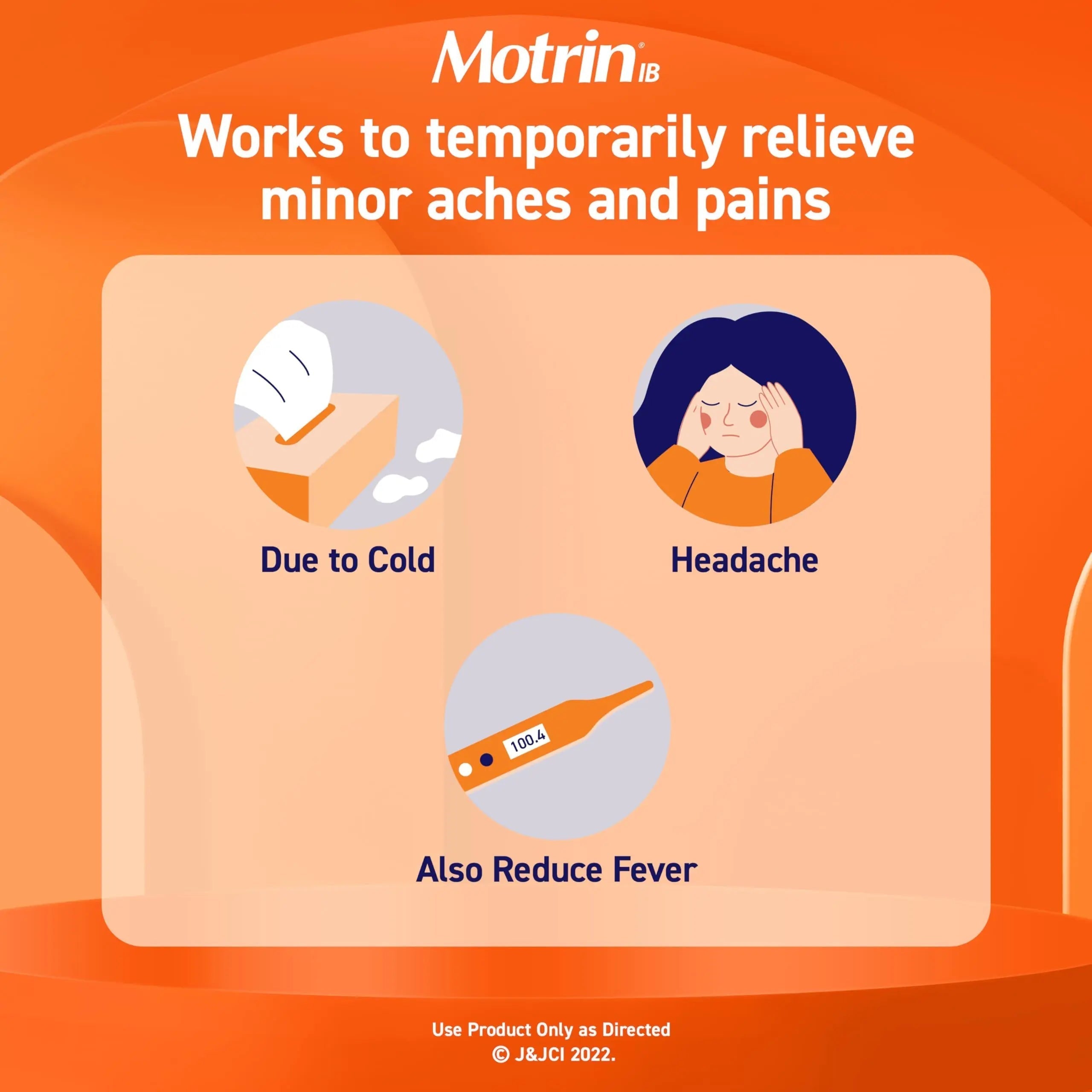 Motrin IB, Ibuprofen 200mg Tablets, Pain Reliever & Fever Reducer for Muscular Aches, Headache, Backache, Menstrual Cramps & Minor Arthritis Pain, NSAID, 100 Ct Motrin uk supplements
