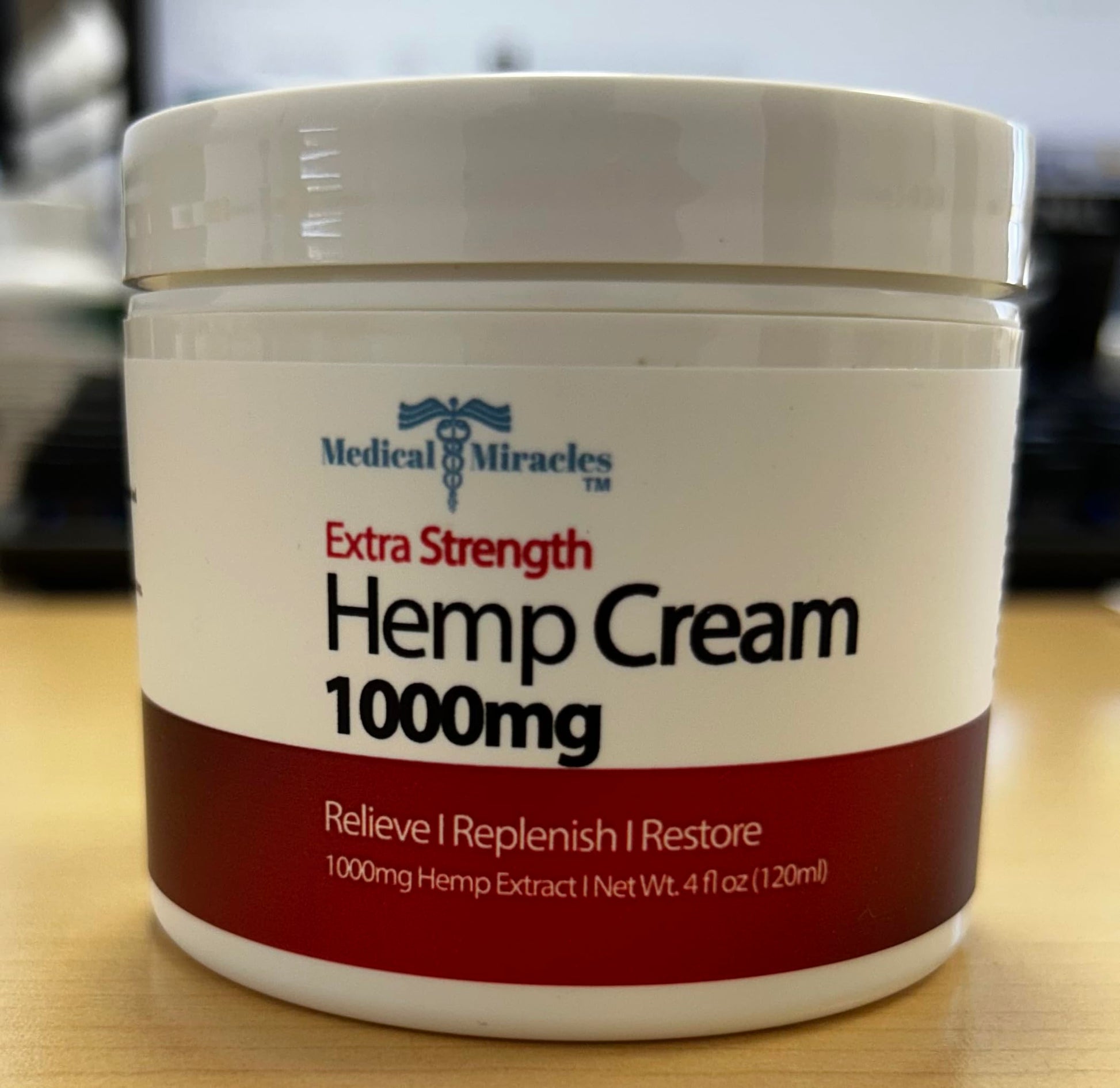 Medical Miracles Hemp Cream - Ideal for Hips, Joints, Neck, Back, Elbows, Fingers, Hands, and Knees (1000mg) Now NEW 4OZ Size Medical Miracles uk supplements