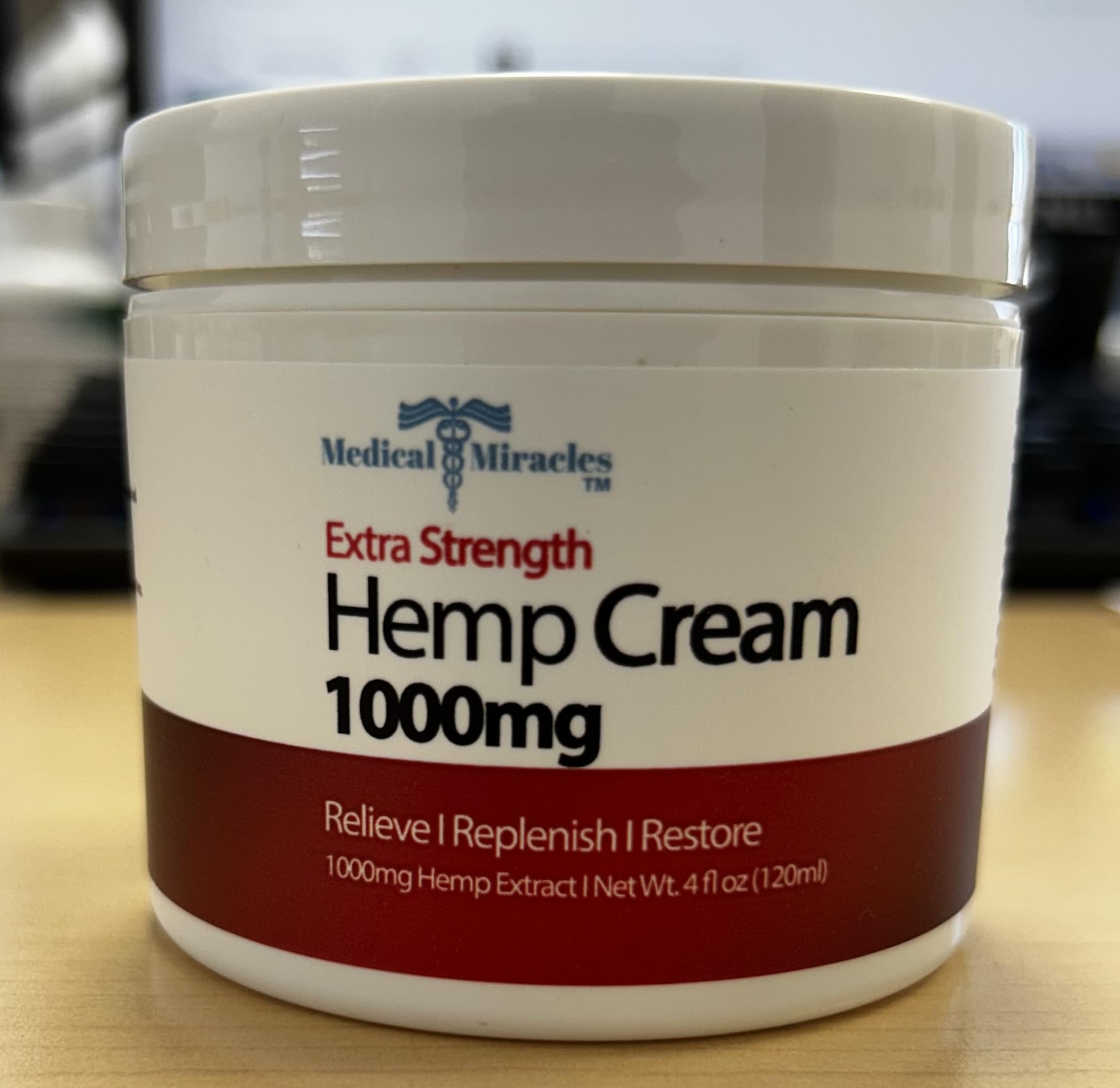 Medical Miracles Hemp Cream - Ideal for Hips, Joints, Neck, Back, Elbows, Fingers, Hands, and Knees (1000mg) Now NEW 4OZ Size Medical Miracles uk supplements
