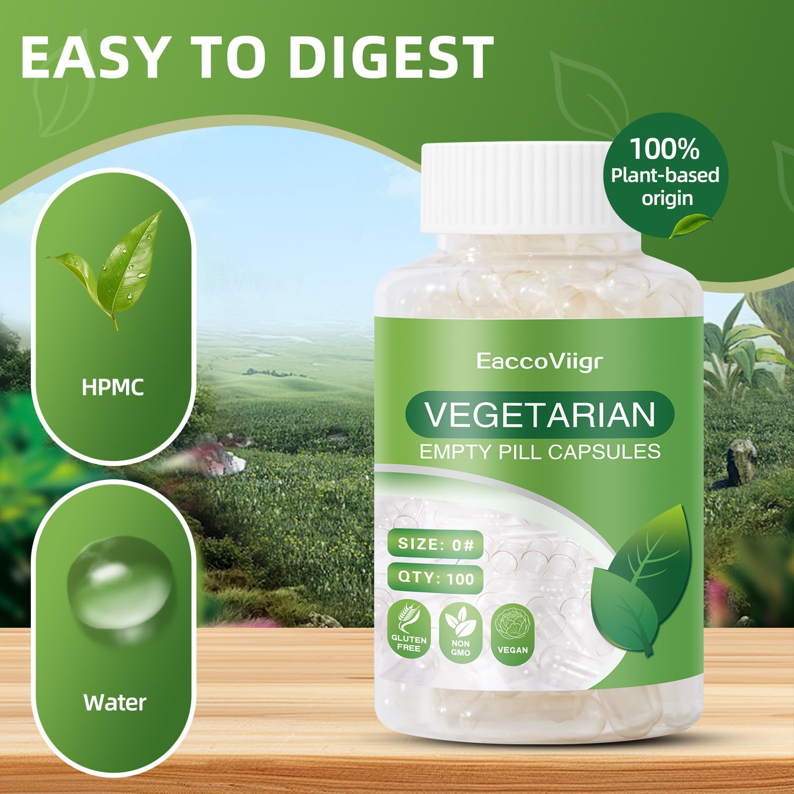 EaccoViigr Size 0 Empty Capsules - 500 Count Clear Empty Pill Capsules with Capsule Filling Kit, Fillable Vegan Vegetarian Capsule Empty for Vitamins, Easy for DIY Supplements EaccoViigr uk supplements