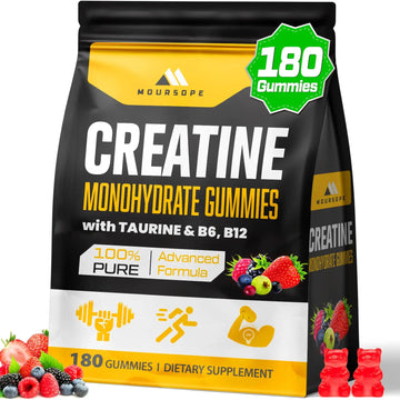 (180 Count) Creatine Monohydrate Gummies for Men & Women - Creatine Pre Workout Gummies for Muscle Builder, Muscle Strength, Recovery, Endurance, Energy, Moursope uk supplements