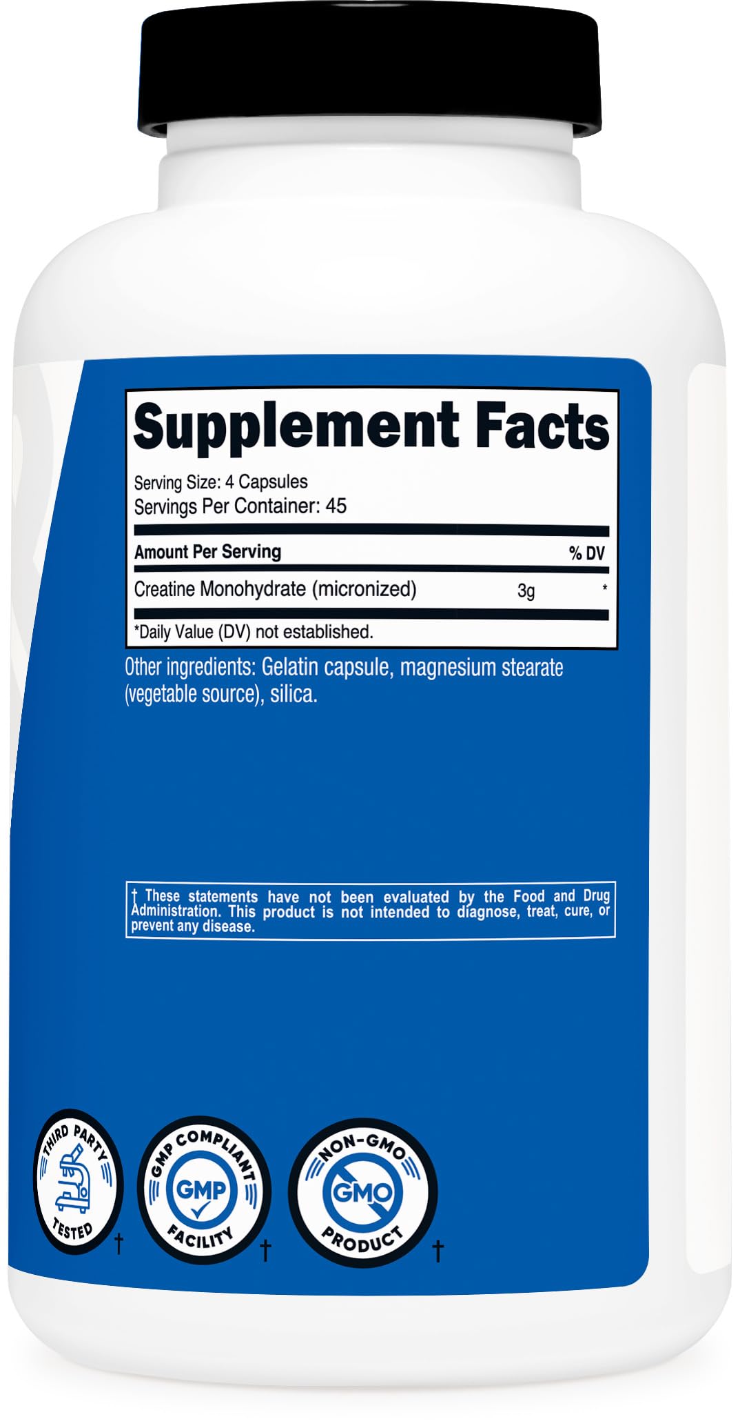 Nutricost Creatine Monohydrate 3,000mg, 180 Capsules (750mg Per Capsule) - Gluten Free, Non-GMO Nutricost uk supplements