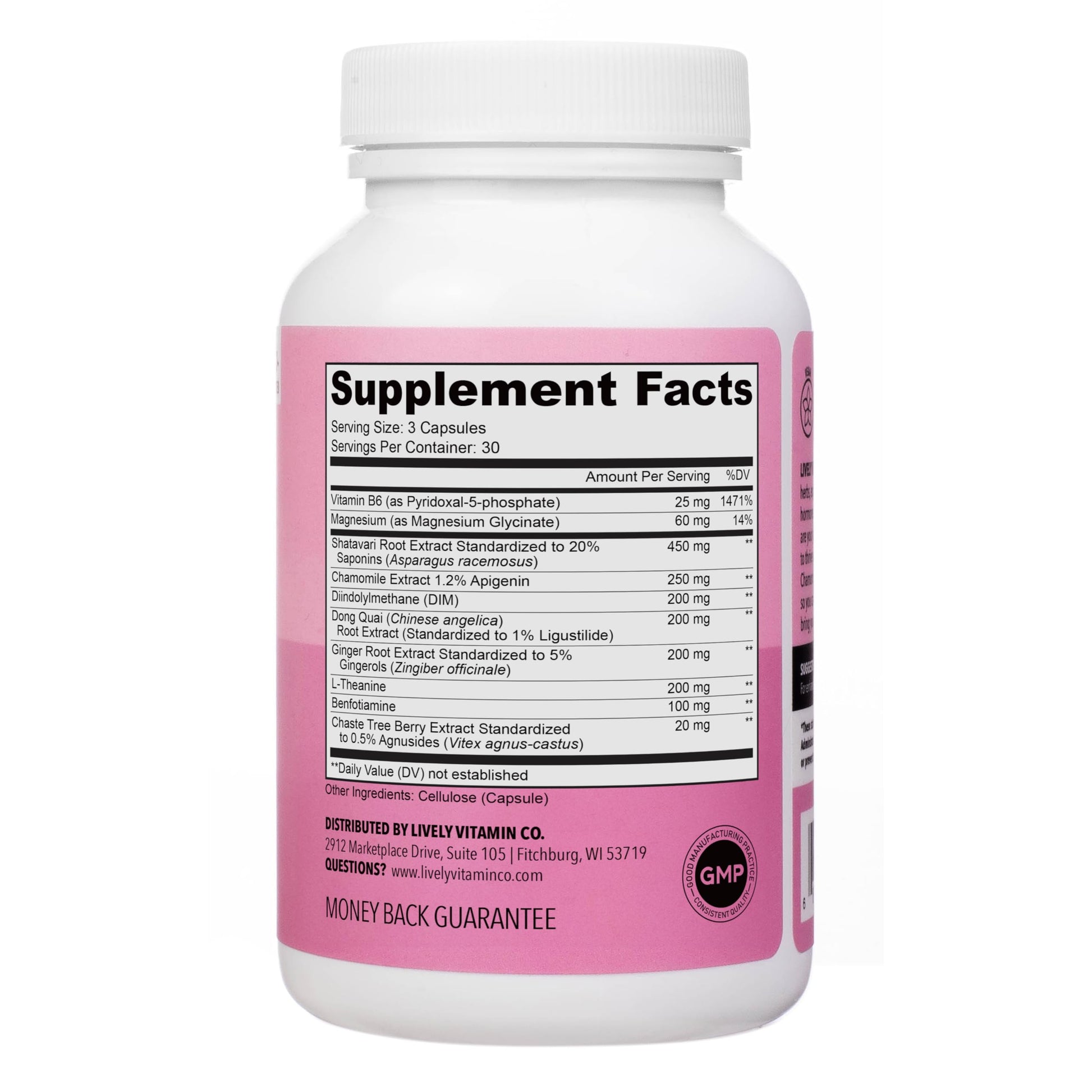 LIVELY VITAMIN CO. Get Even - Women's Hormonal Balance Blend - Helps Reduce Severity of Periods, PMS & Menopause - Eases Cramps & Bloating - Mood Regulation - Period Pain & Discomfort - 90 Count LIVELY VITAMIN CO uk supplements