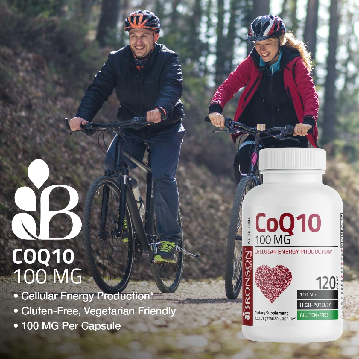 Bronson CoQ10 100 MG High Potency Cellular Energy Production, 120 Vegetarian Capsules Bronson uk supplements