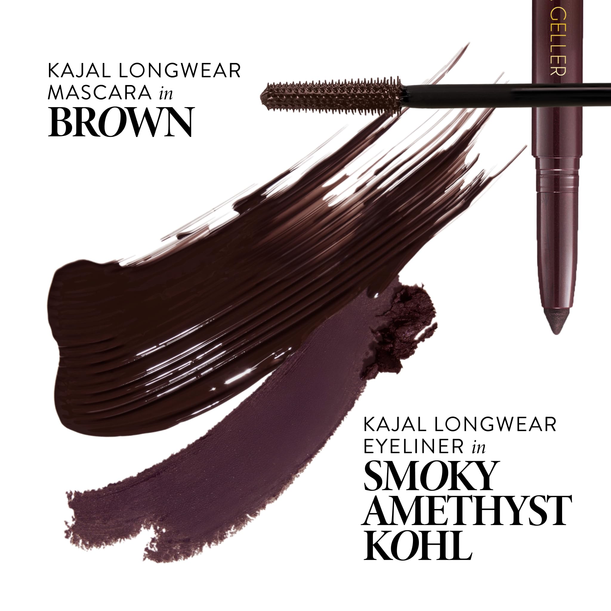 LAURA GELLER NEW YORK Kajal Longwear Mascara, Brown - Lengthening, Defining, Curling, Buildable Formula Eye Makeup - Natural Look for Everyday LAURA GELLER NEW YORK uk supplements
