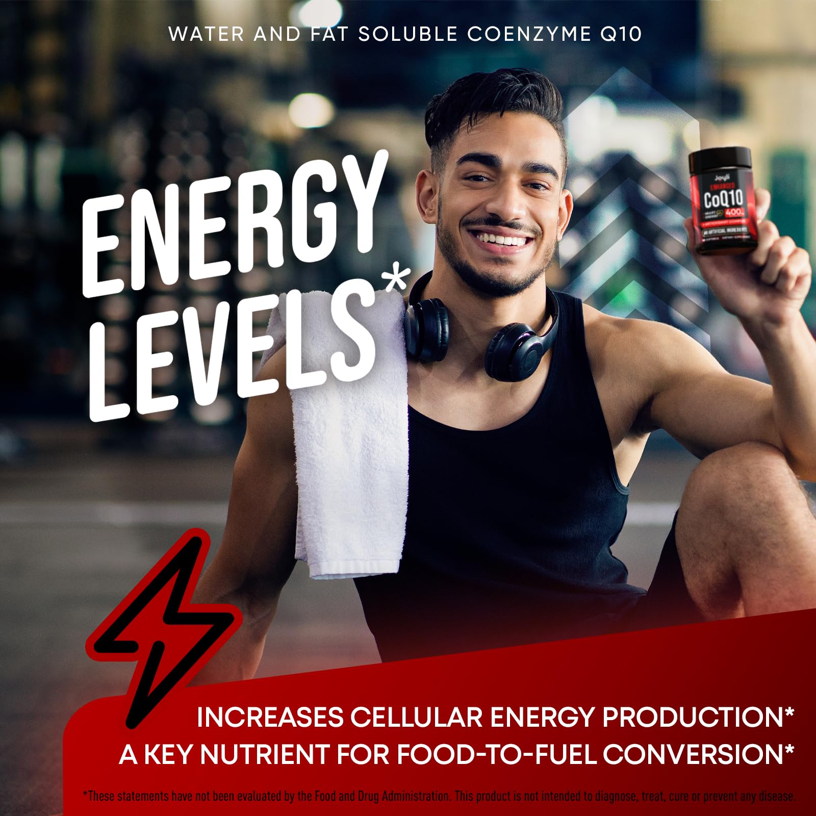 CoQ10 400mg Softgels - High Absorption Co Q10, 400mg Softgels for Heart Health & Energy Production - Enhanced Co Q 10 Supplement with Antioxidants and Flaxseed Oil - CoQ10 400 mg per Serving JOYLI Nutrition uk supplements