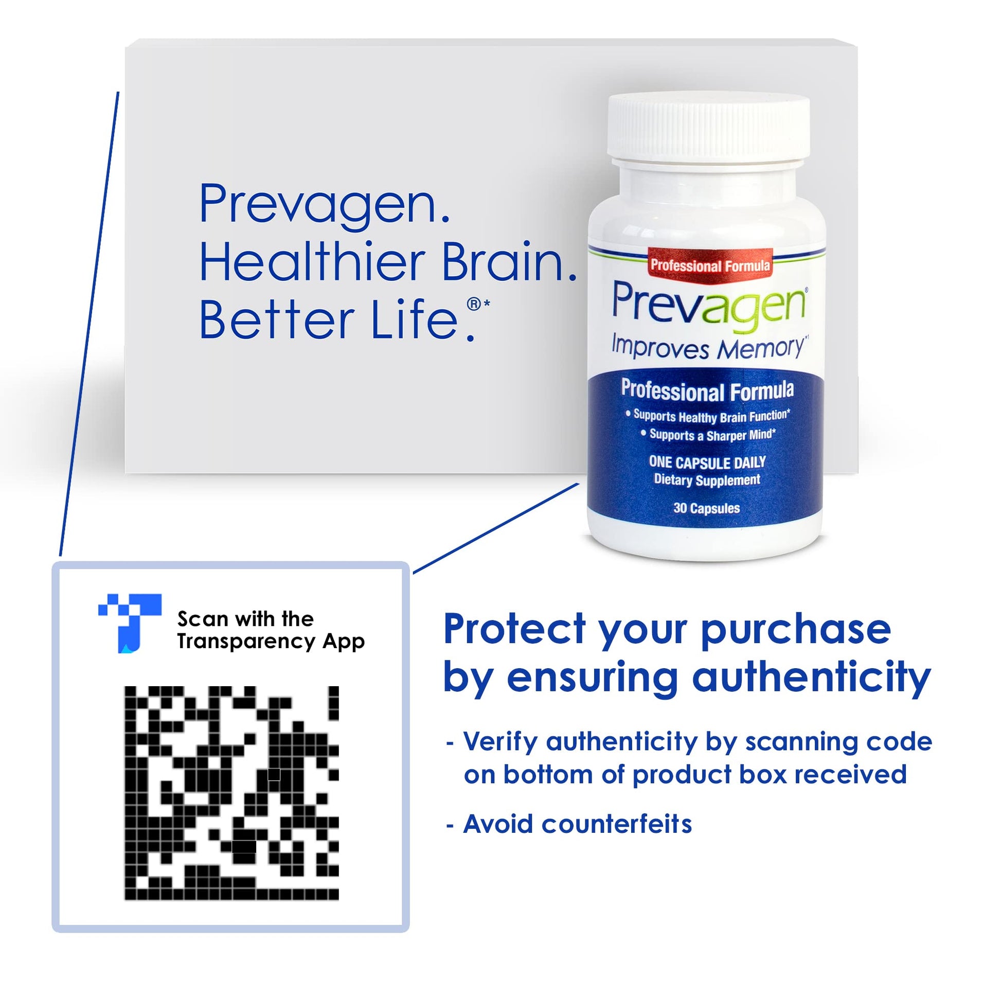 Prevagen Improves Memory - Professional Formula 40mg, 30 Capsules |1 Pack| with Apoae Prevagen uk supplements