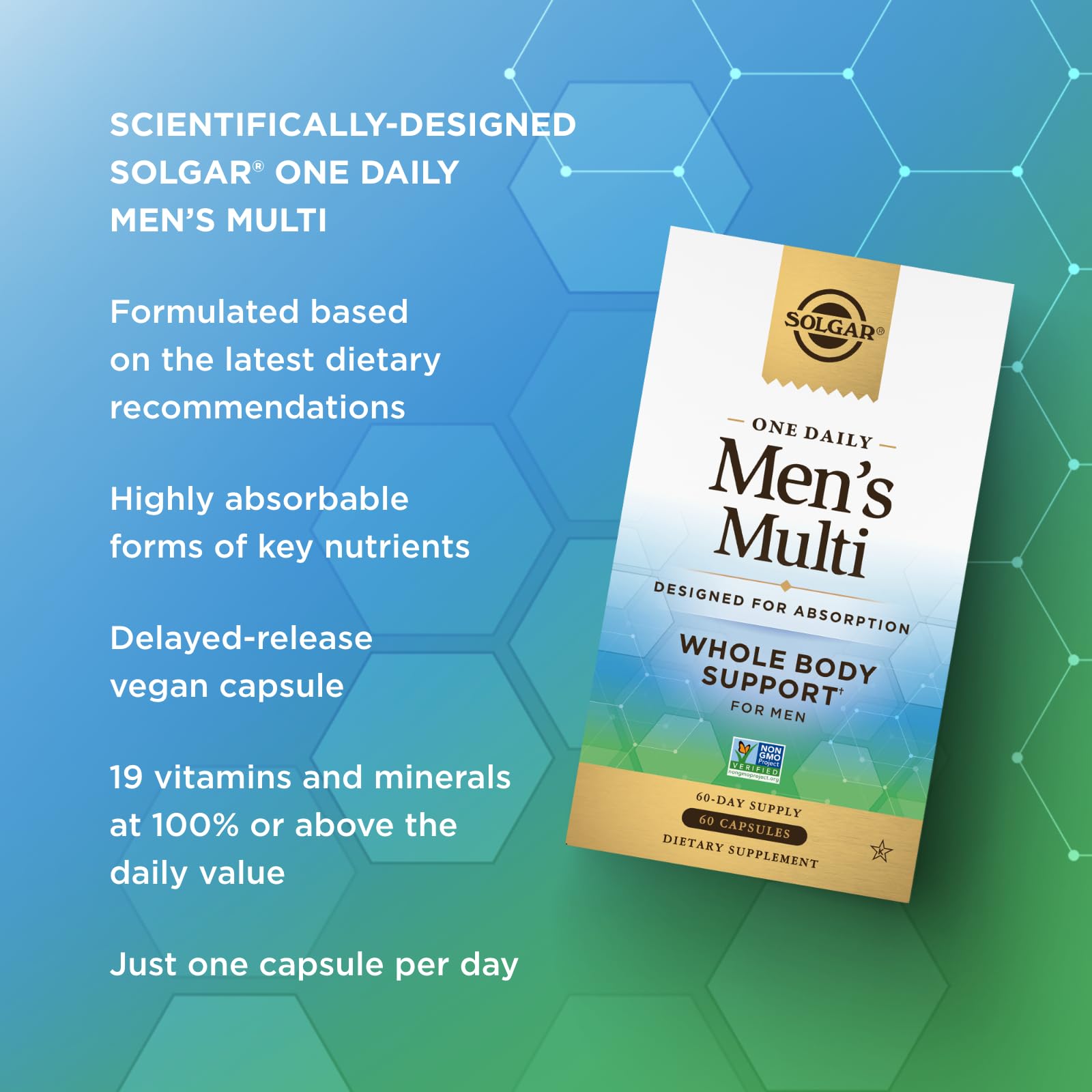 SOLGAR One a Day Women & Mens Bundle:Daily Women's Multi Whole Body Support, 60 Servings + Daily Men's Multivitamin Whole Body Support Supplement, 60 Servings SOLGAR uk supplements
