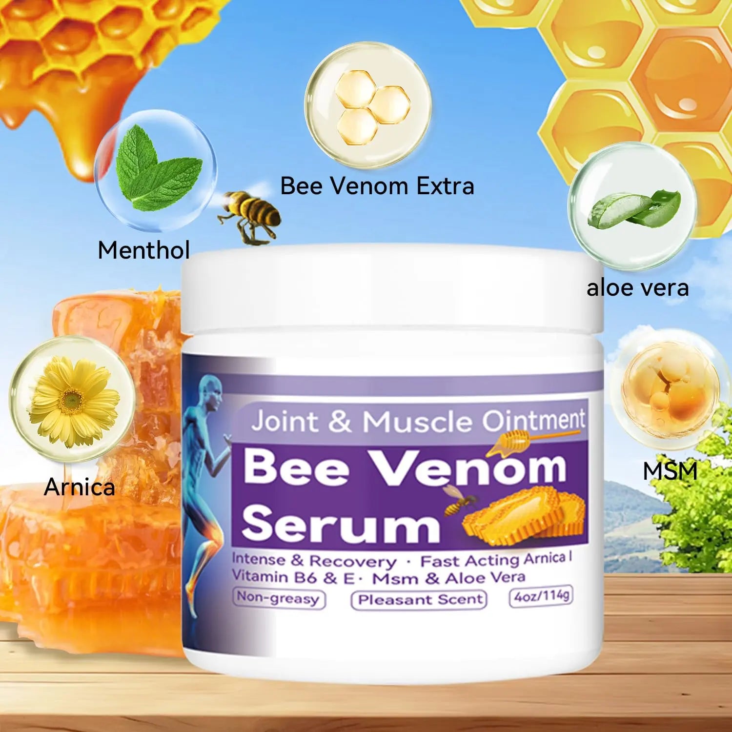 Cedonivor Bee Venom Joint Cream, Joint & Muscle Soothing, Bee Venom Cream for Back, Knee, Hands, Neck, Feet Cedonivor uk supplements