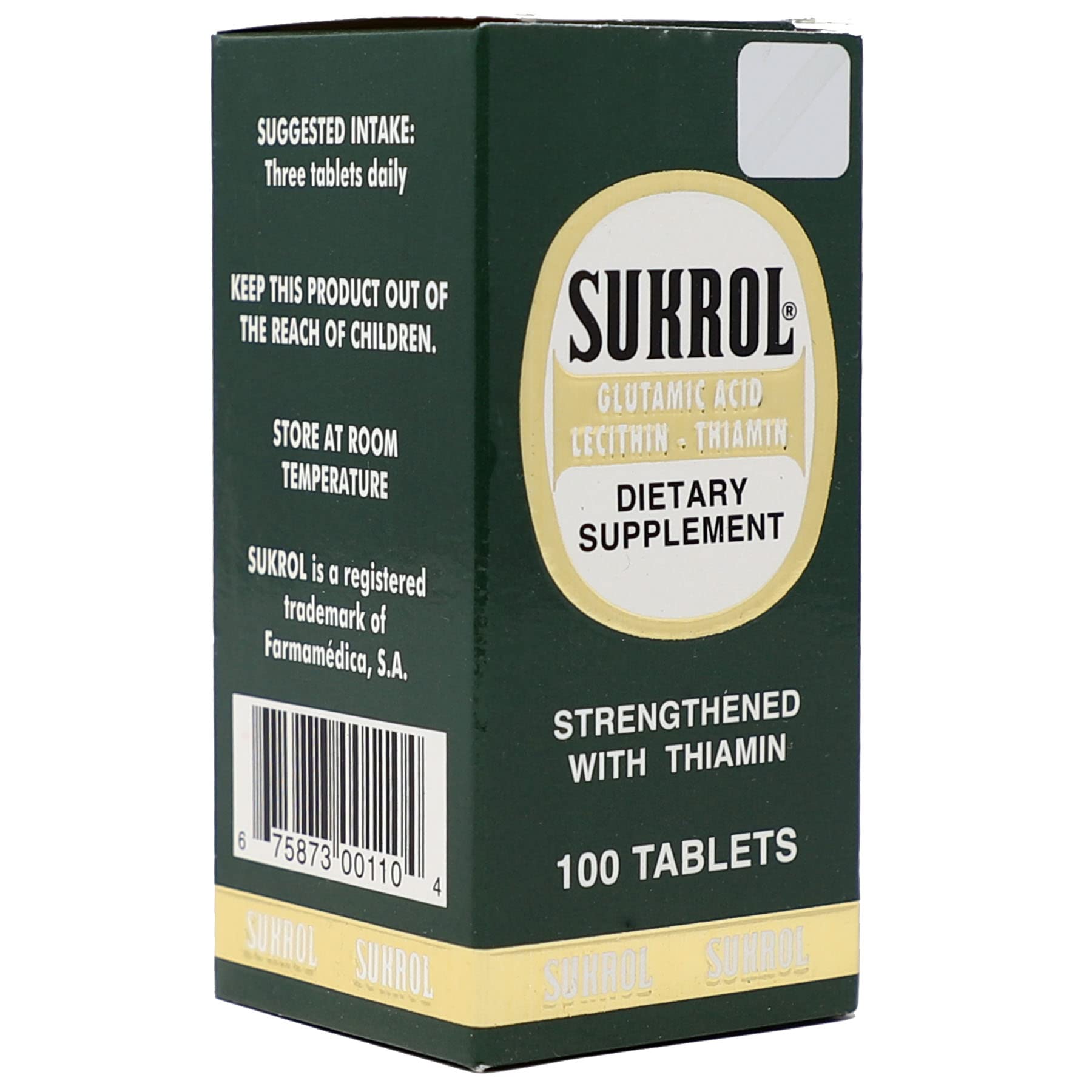 Sukrol, Vitamin, Improve Healthy Brain Function, 100 Tablets, Bottle Sukrol uk supplements