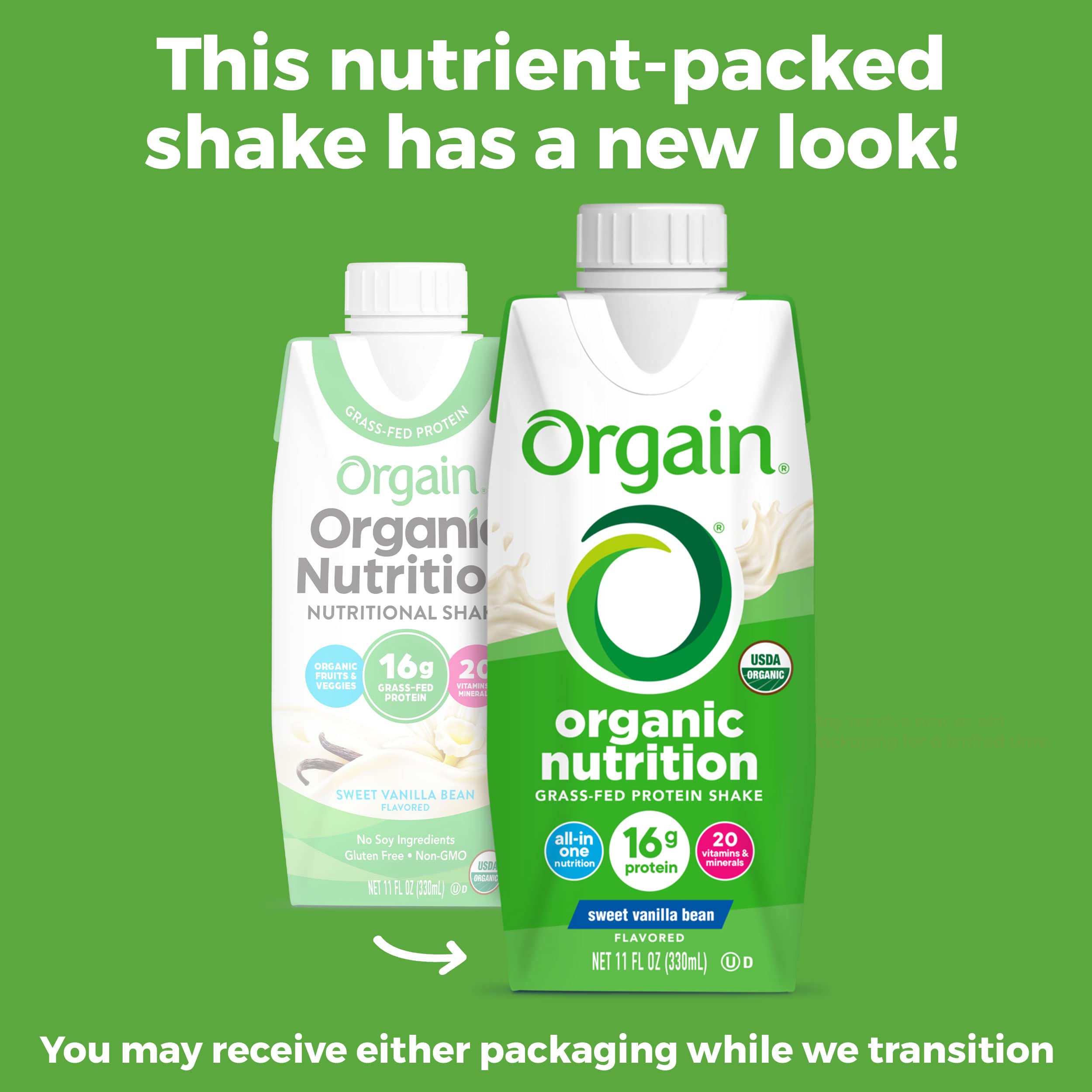 Orgain Organic Nutritional Protein Shake, Vanilla Bean - 16g Grass Fed Whey Protein Orgain uk supplements