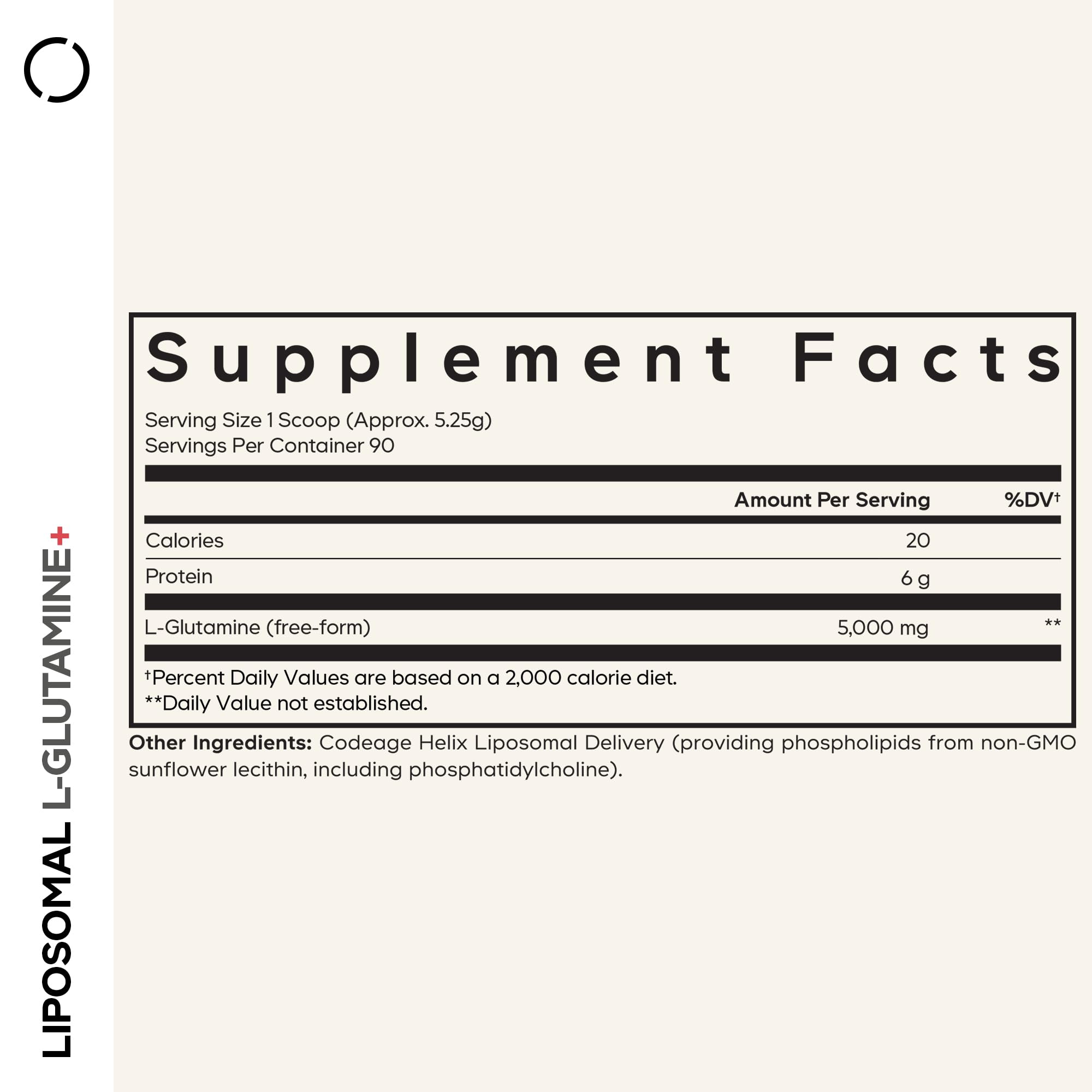 Codeage Liposomal L-Glutamine Powder - High-Potency L-Glutamine 5,000 mg per Serving - 3-Month Supply - Liposomal Delivery, Free-Form Amino Acid, Unflavored Glutamine - Non-GMO Gluten-Free - 16.67 oz Codeage uk supplements
