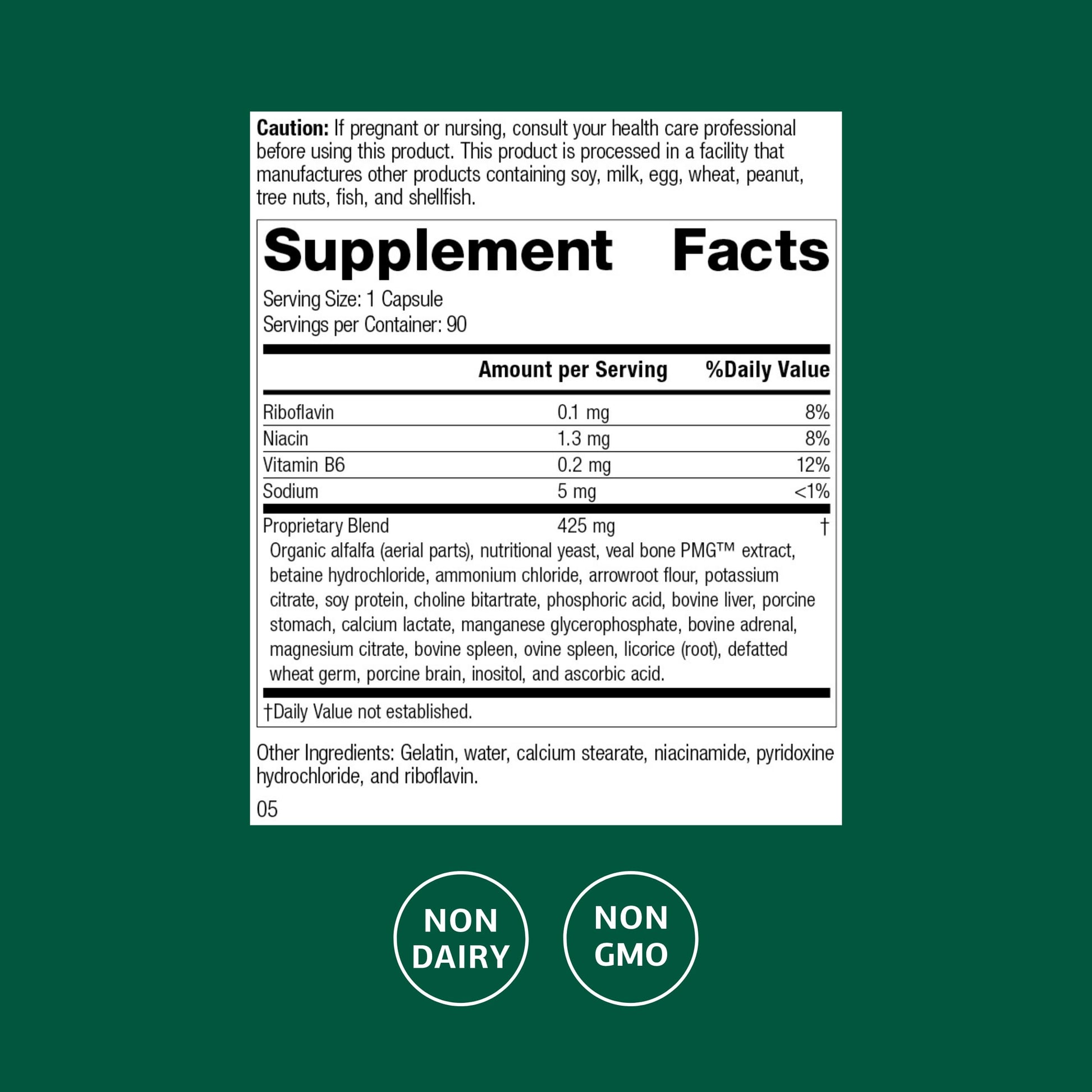 Standard Process Ostarplex - Dietary Supplement for Connective Tissue Health - Aids Liver Health & Function - Contains Vitamin B6 - Non-Dairy - 90 Capsules (90 Servings) Standard Process Inc. uk supplements