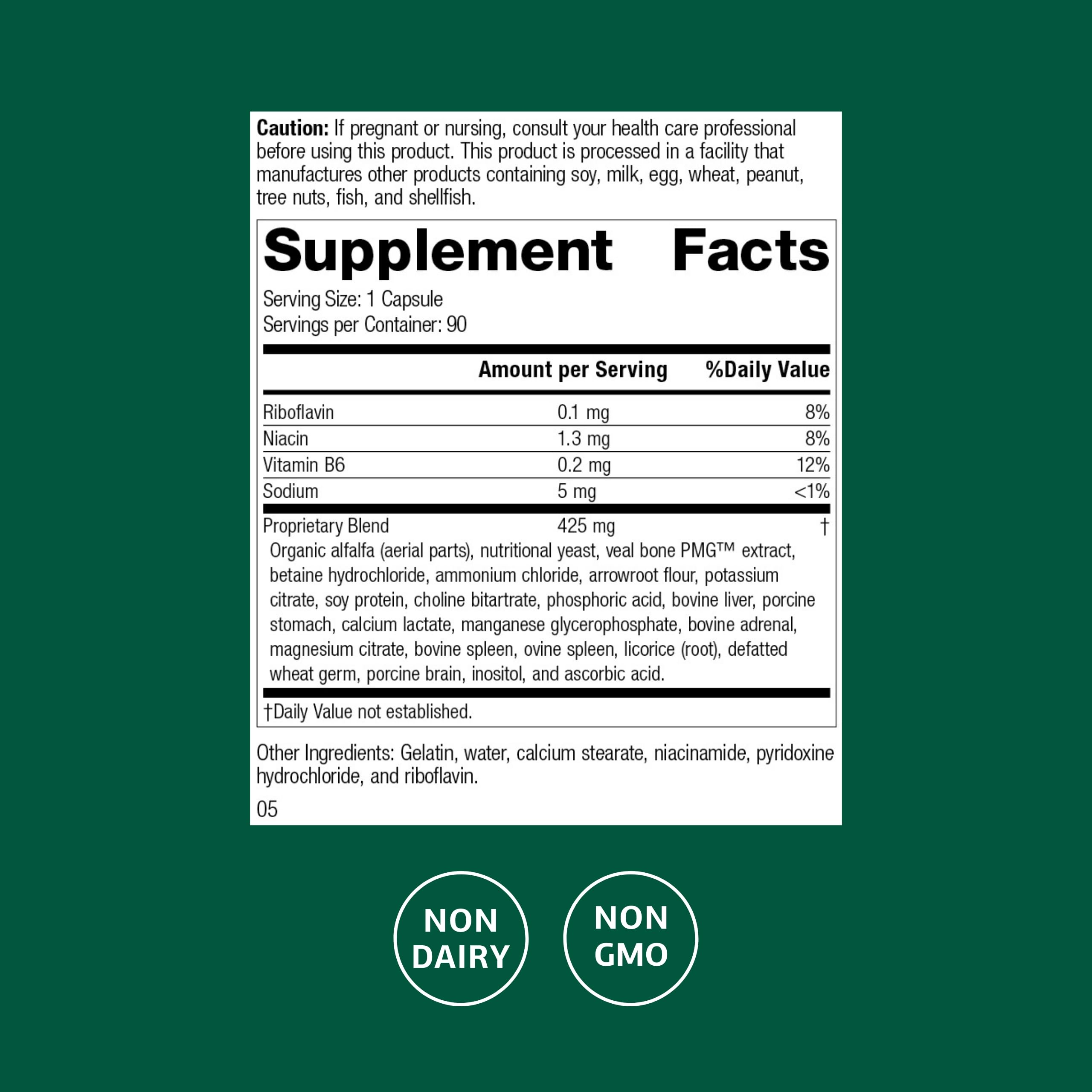 Standard Process Ostarplex - Dietary Supplement for Connective Tissue Health - Aids Liver Health & Function - Contains Vitamin B6 - Non-Dairy - 90 Capsules (90 Servings) Standard Process Inc. uk supplements