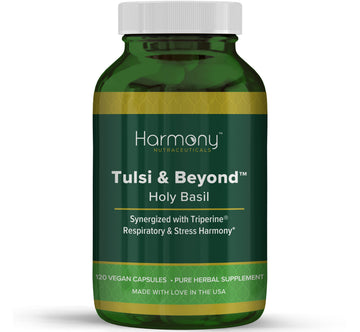 Tulsi - Holy Basil Supplement - Highest Potency, Maximum bio-availabilty, Made with Organic Herbs (Vegetarian Capsules, 120 Count) Harmony Nutraceuticals uk supplements