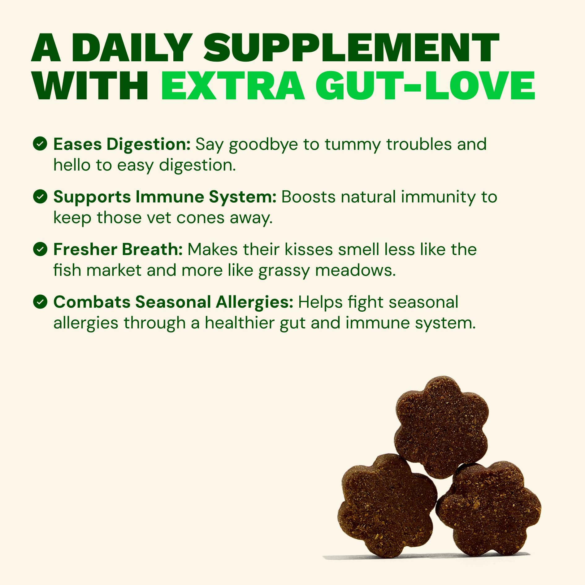 Get Joy Digestion Chews, Gut Health Supplement for Dogs, Vet Recommended Soft Daily Digestive Health & Immune Support with Prebiotics, Probiotics & Postbiotics, Made in USA, 90 Count Get Joy uk supplements