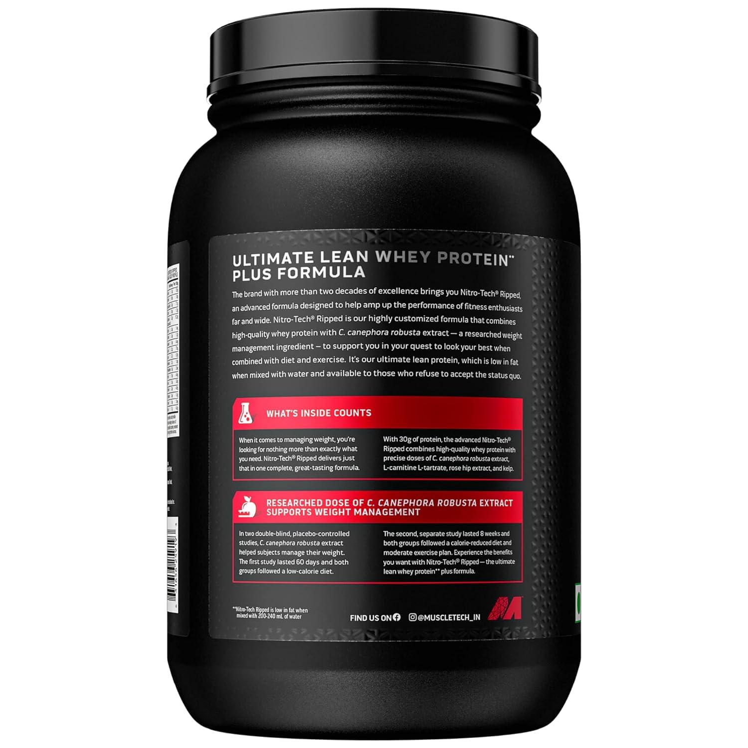 Protein Powder for Weight Loss |MuscleTech Nitro-Tech Ripped |Whey Protein Powder MuscleTech uk supplements