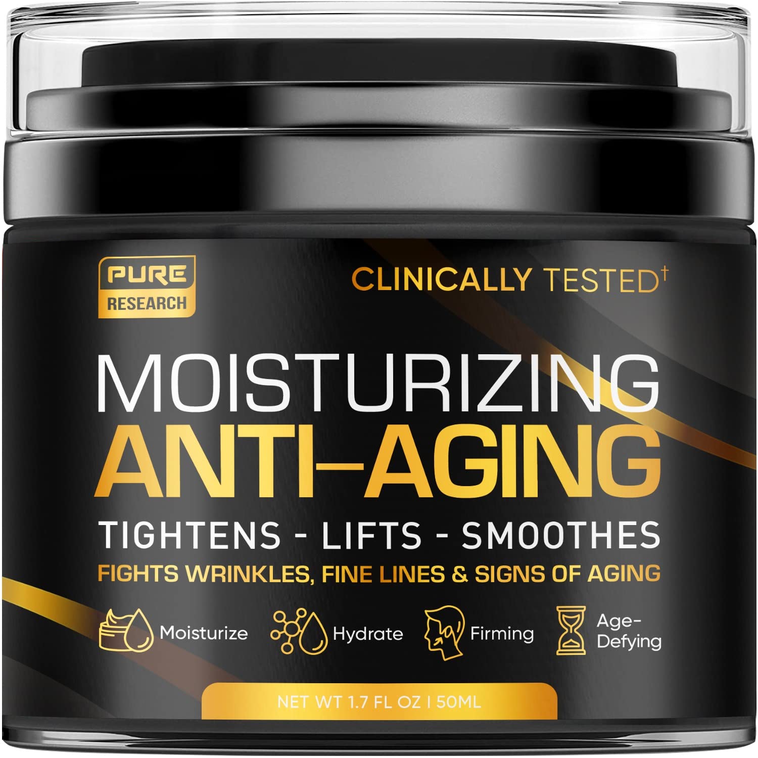 Men's Face Cream Moisturizer - Anti-Aging Cream For Men, Collagen, Retinol & Hyaluronic PURE RESEARCH uk supplements