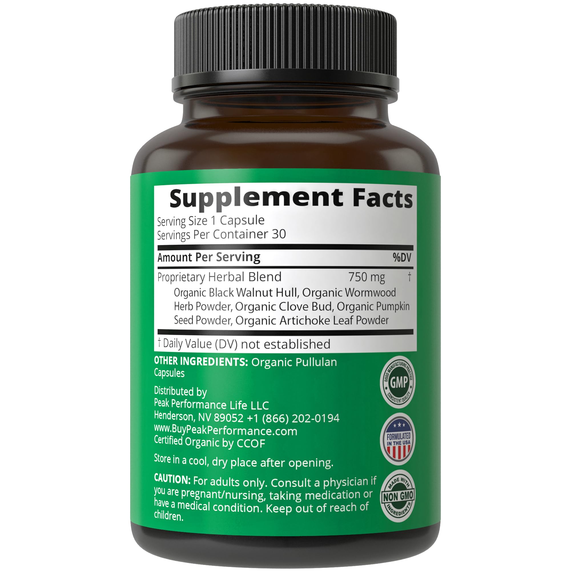 USDA Organic Wormwood Black Walnut Clove Cleanse for Humans. Elimination Detox + Intestinal Support Capsules Supplement for Adults and Kids. Pills with Artichoke and Pumpkin Seed for Added Benefits Peak Performance uk supplements