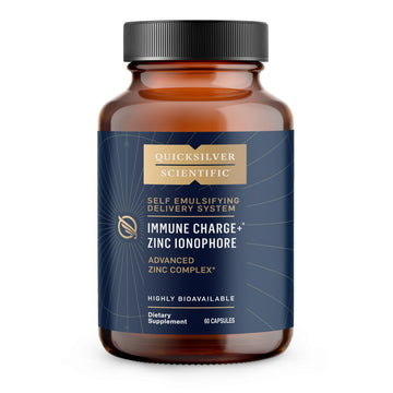 Quicksilver Scientific Immune Charge+ Zinc Ionophore - Zinc Supplement Complexed with Quercetin, Luteolin, Hesperetin Immune + GI Support (60 Capsules) Quicksilver Scientific uk supplements