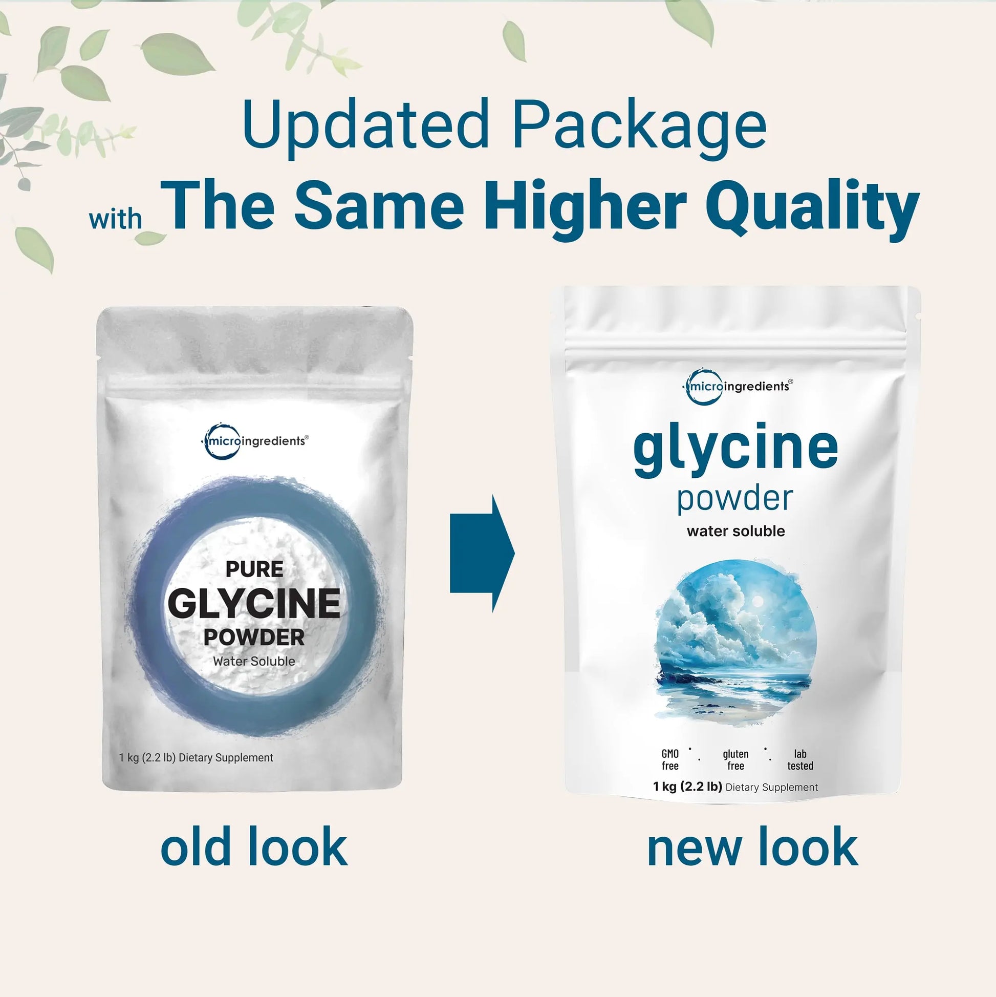 Micro Ingredients Glycine Powder, 1KG (2.2 Pounds), Glycine 1000mg Per Serving, Water Soluble and Products of USA Micro Ingredients uk supplements