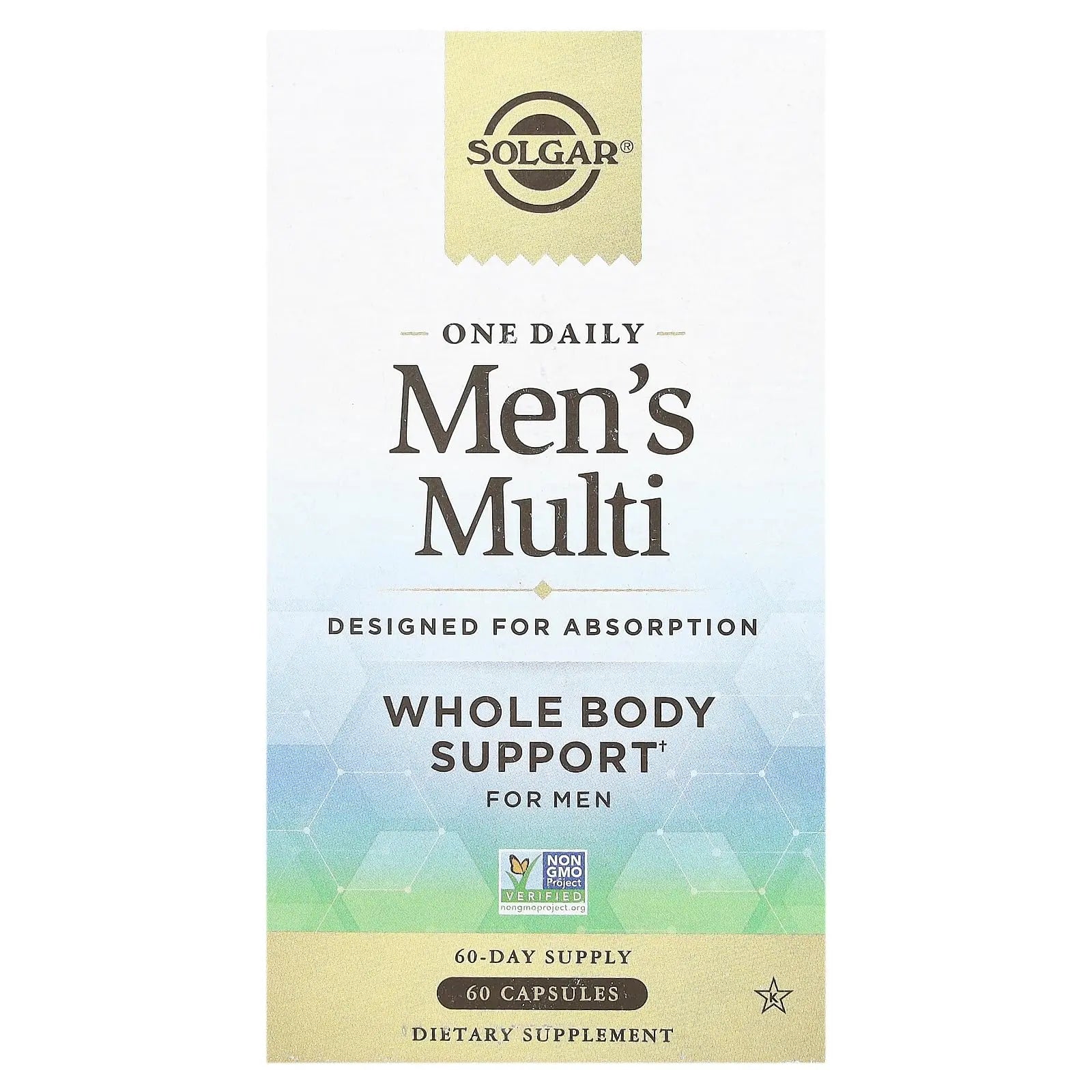 Solgar One Daily Men's Multivitamin Whole Body Support Supplement, Highly Absorbable Delayed Release One Daily Multi Vitamin Capsules for Men Solgar uk supplements