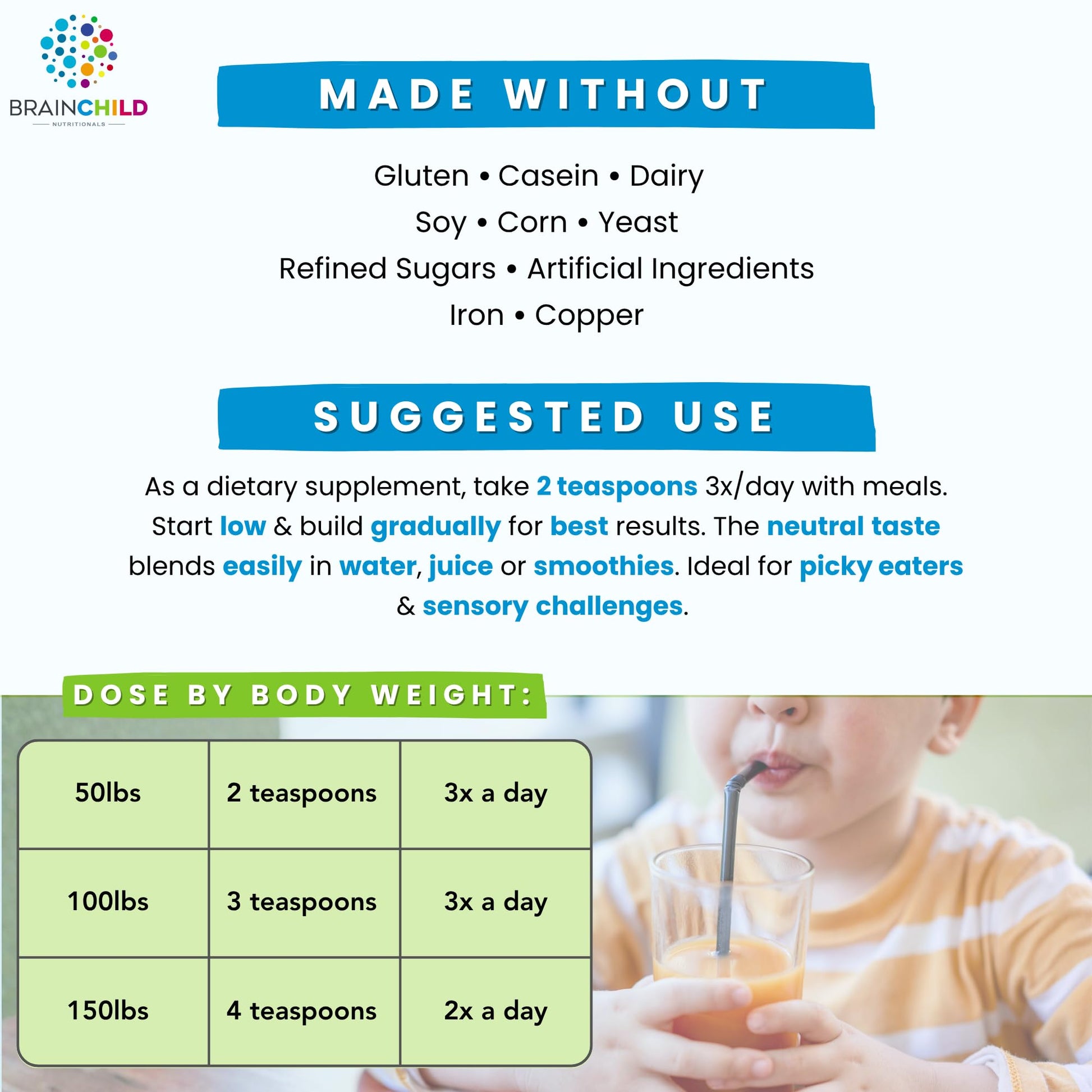 BrainChild Nutritionals Spectrum Support Minerals Liquid Supplement for Autism - Well Absorbed for Kids & Adults on the Spectrum, Ultra-Colloidal Suspension, Casein-Free, Unflavored 16oz BrainChild Nutritionals uk supplements