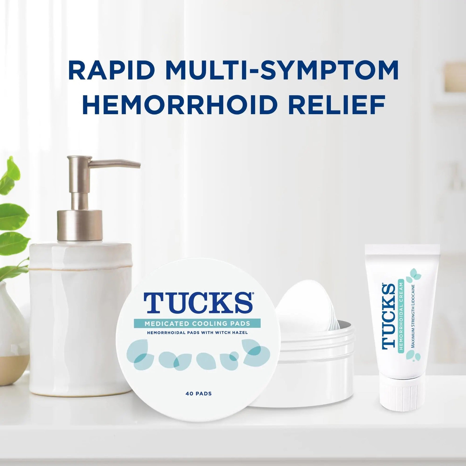 Tucks Multi-Care Relief Kit – 40 Count Witch Hazel Pads & 0.5 oz. Lidocaine Cream - Protects from Irritation, Hemorrhoid Treatment Medicated Pads Used by Hospitals TUCKS uk supplements