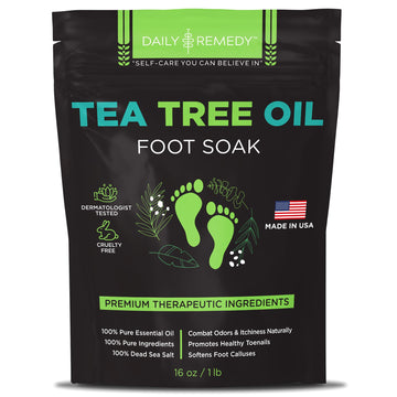 Tea Tree Oil Foot Soak with Epsom Salt - Made in USA - for Toenail Athletes Foot DAILY REMEDY uk supplements