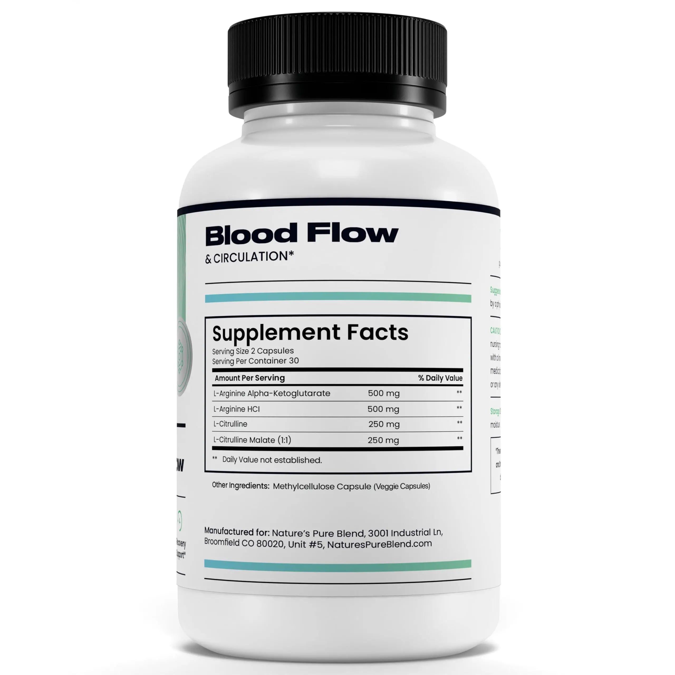 Nature's Pure Blend Nitric Oxide Supplements for Men – L-Arginine L-Citrulline – Heart Support & Flow Circulation Booster – 1500MG L Arginine and L Citrulline, Preworkout, Bodybuilding Nature's Pure Blend uk supplements