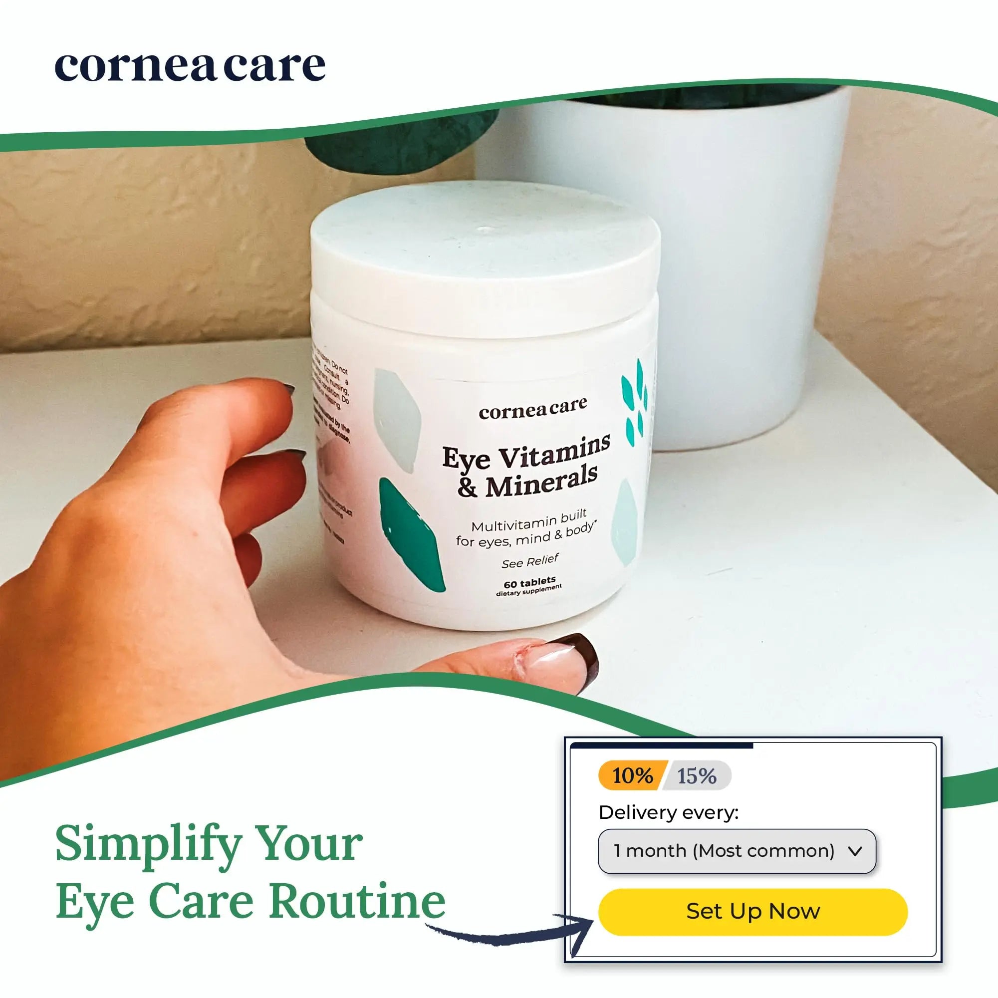 CorneaCare Vitamins and Minerals | Multivitamin for Vision & Health | Dry Eye Supplements | 60 Tablets CorneaCare uk supplements