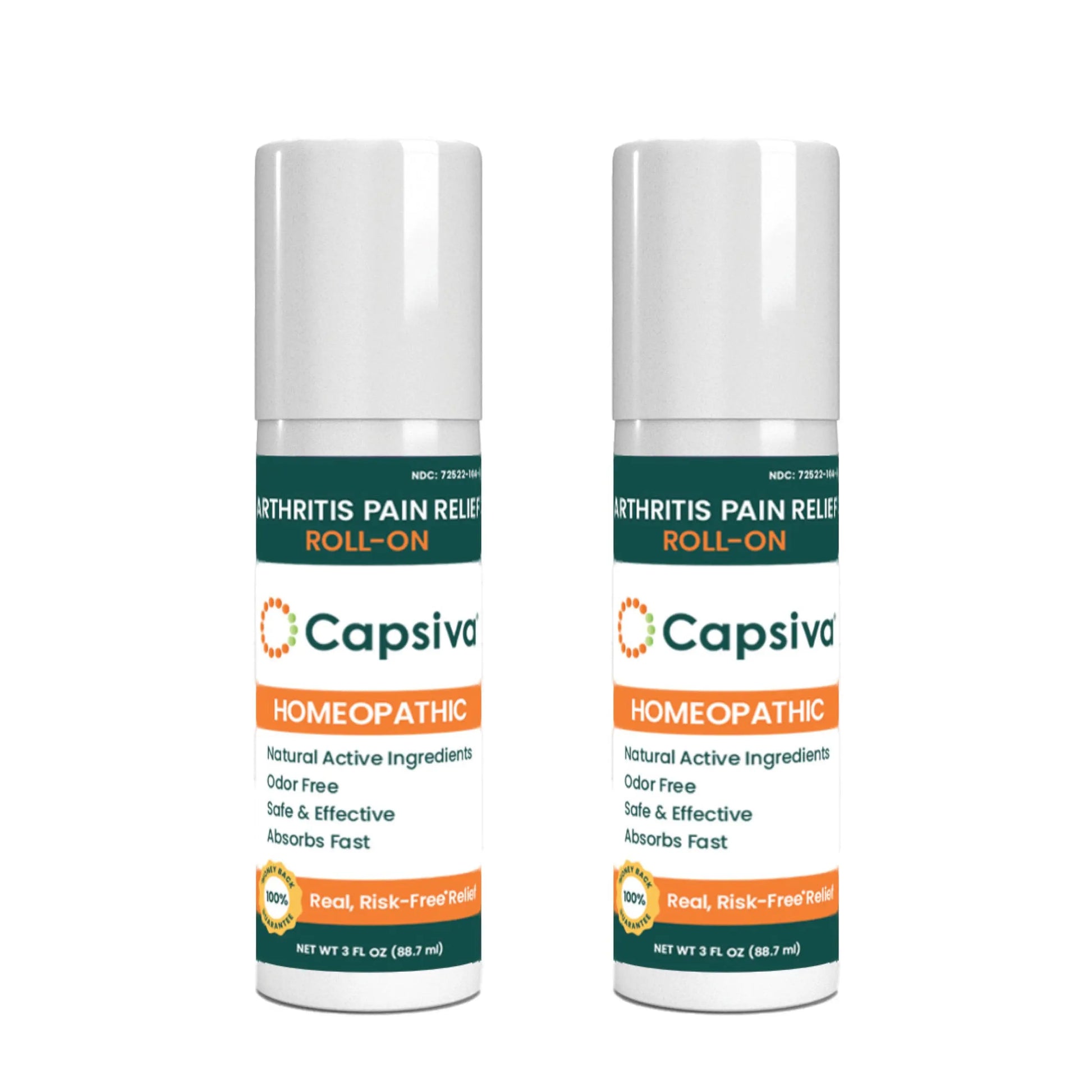 Capsiva Pain Relieving Gel, Absorbs Fast, Odor-Free, Safe for Prescription, No Known Side Effects (Gel Roll-On, 2 Pack, 3 Oz Each) Capsiva uk supplements