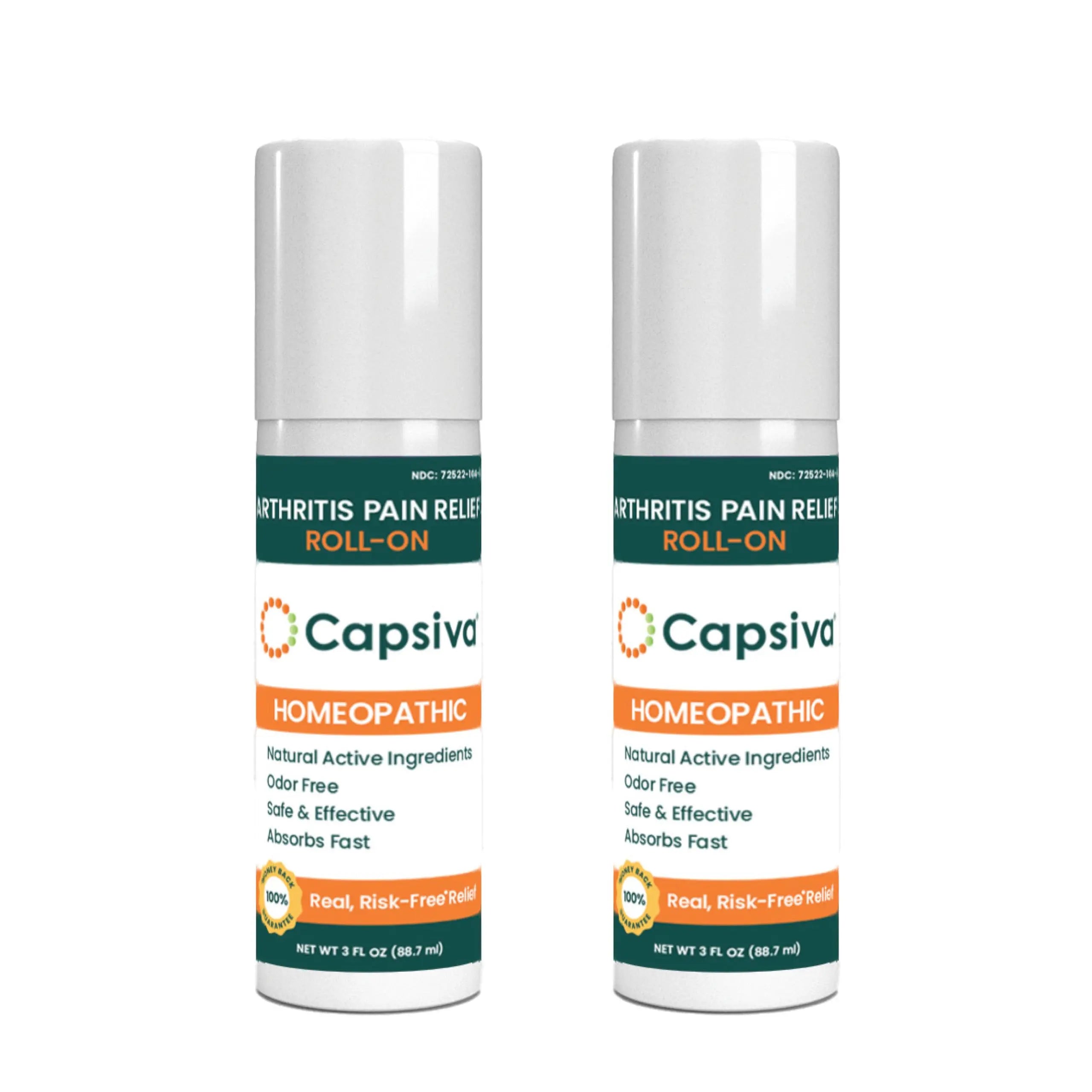 Capsiva Pain Relieving Gel, Absorbs Fast, Odor-Free, Safe for Prescription, No Known Side Effects (Gel Roll-On, 2 Pack, 3 Oz Each) Capsiva uk supplements