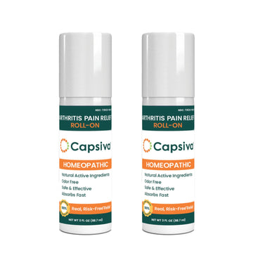 Capsiva Pain Relieving Gel, Absorbs Fast, Odor-Free, Safe for Prescription, No Known Side Effects (Gel Roll-On, 2 Pack, 3 Oz Each) Capsiva uk supplements