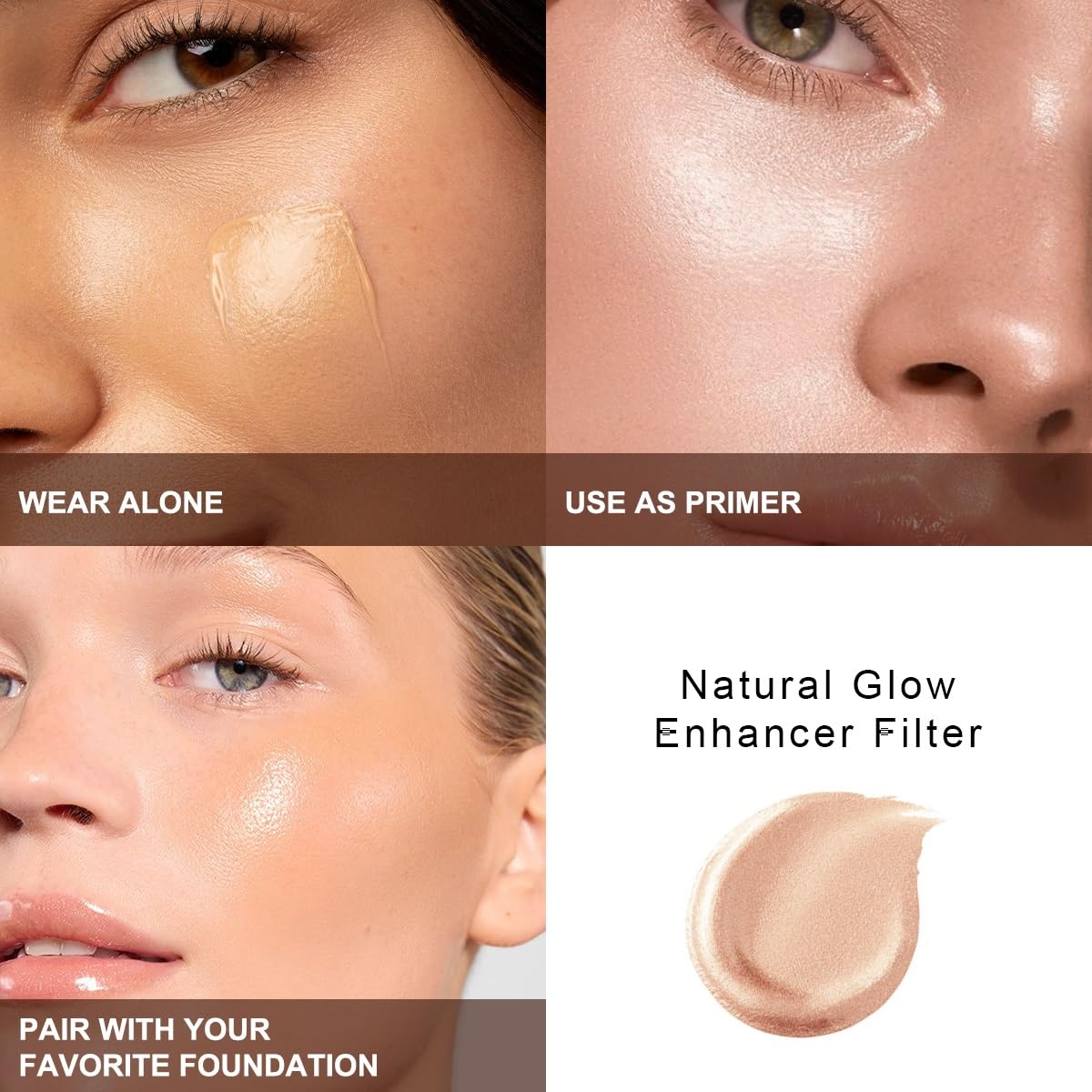 PHOERA Skin Glow Tint Foundation,Natural Radiant Flawless Filter Effect Silk Perfect Illuminating Foundation. (03 Medium) Meifen uk supplements