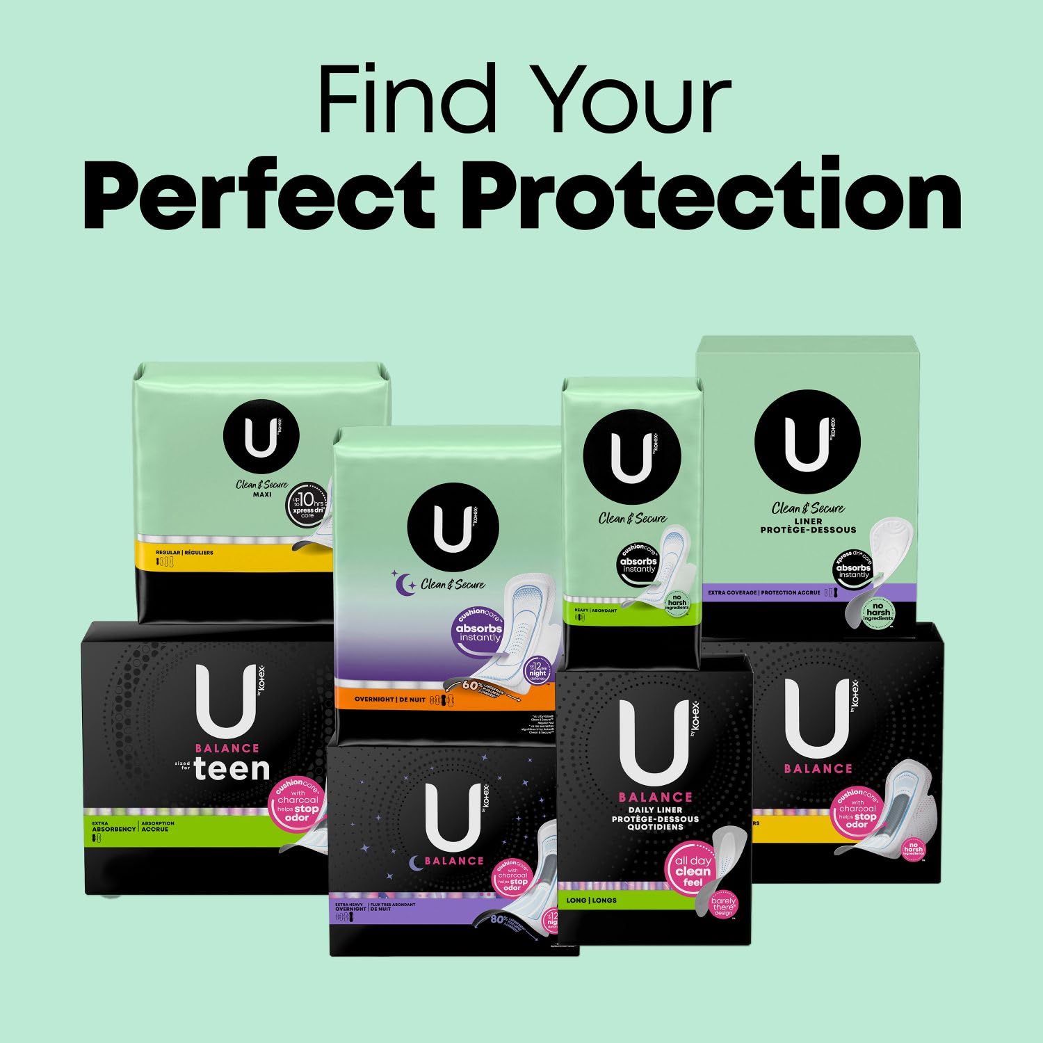 U by Kotex Clean & Secure Panty Liners, Light Absorbency, Regular Length, 516 Count U by Kotex uk supplements
