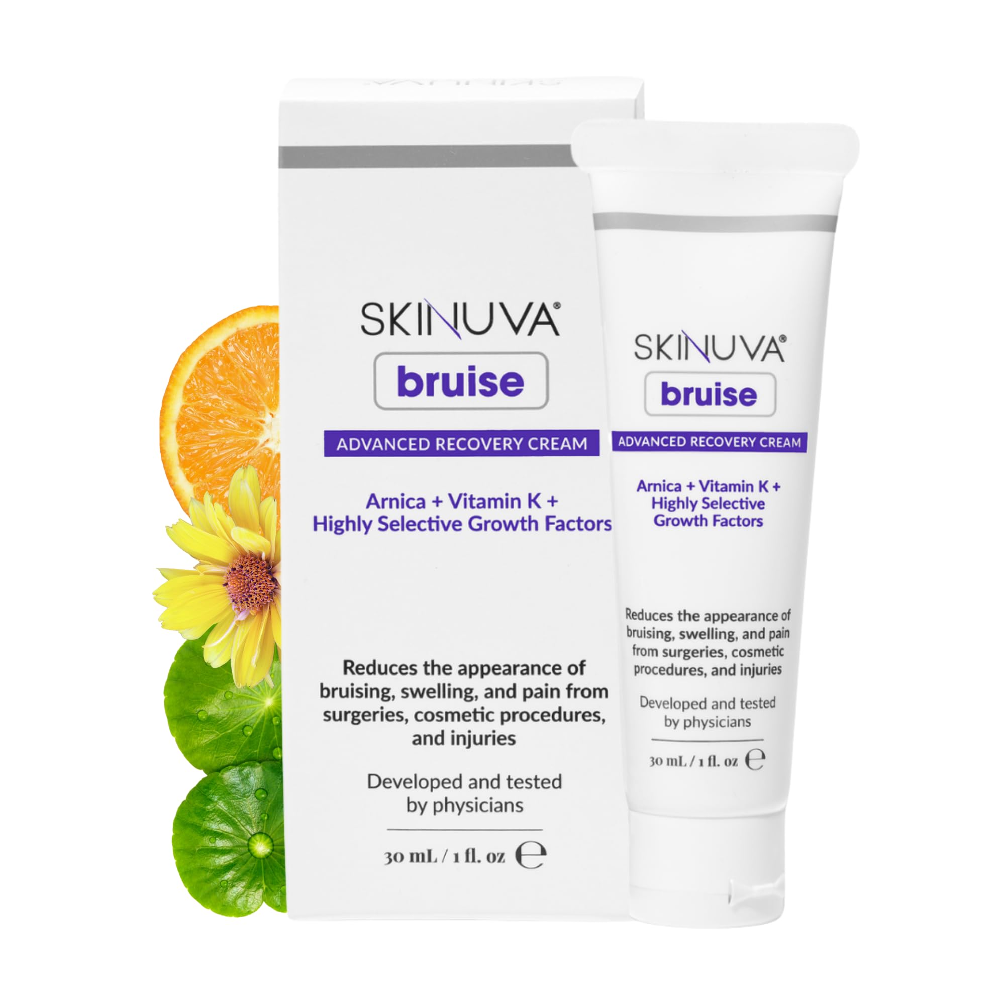 Skinuva® Bruise Advanced Recovery Cream - Topical Bruise Cream Formulated with Growth Factors, Arnica & Vitamin K (1 oz) Skinuva uk supplements
