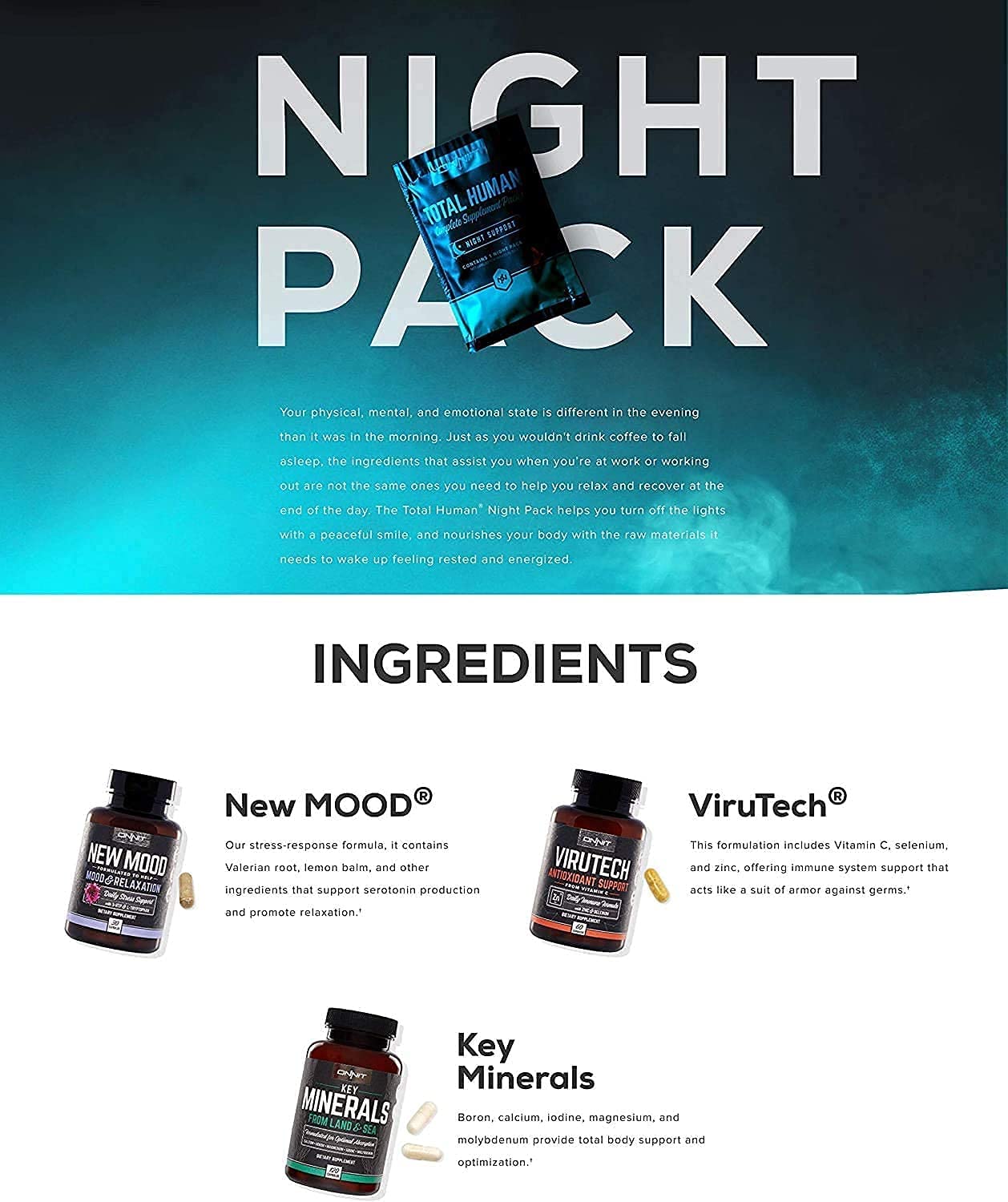 ONNIT Total Human Day and Night Vitamin Packs, 7-Day Supply Capsule ONNIT uk supplements