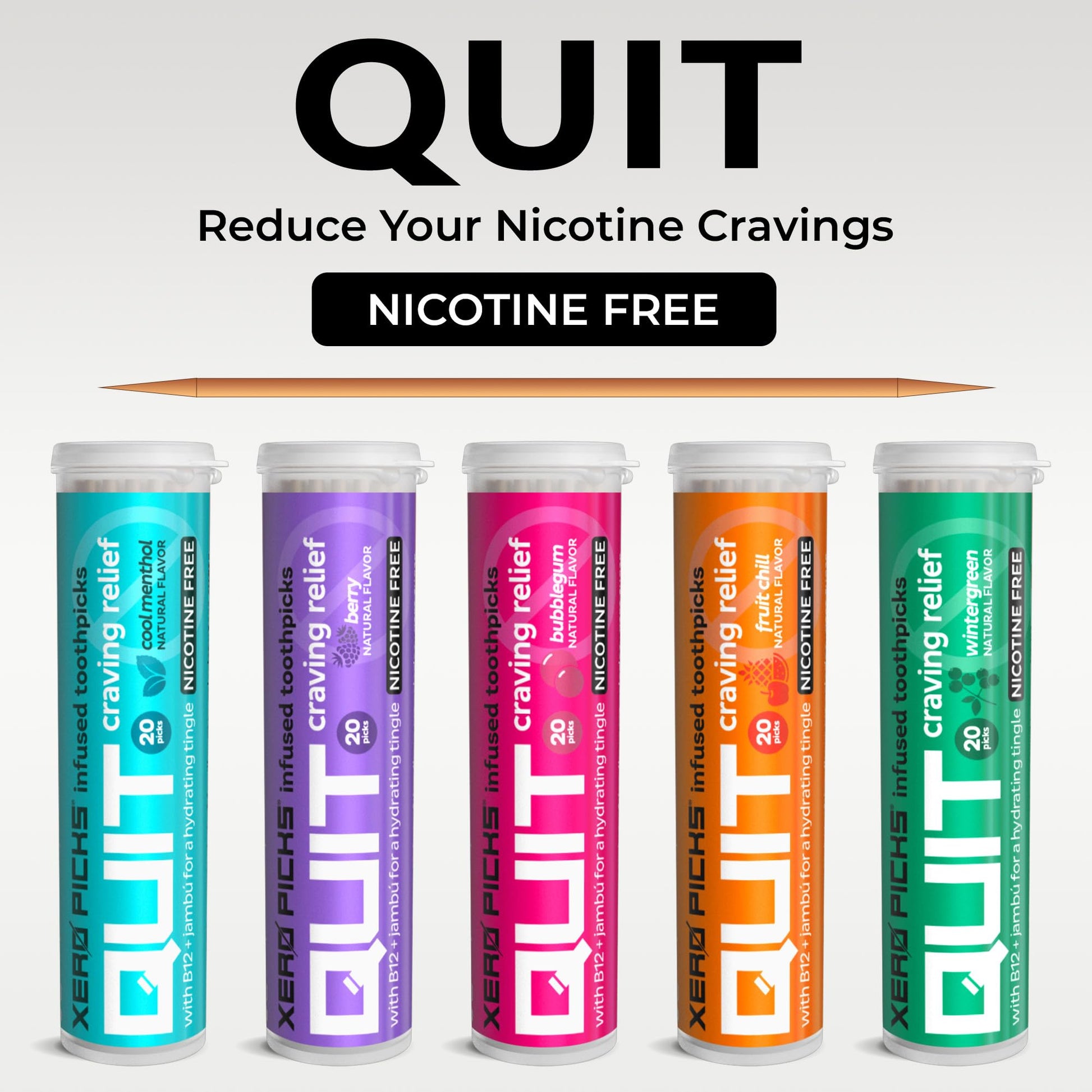 Xero Picks Infused Flavored Toothpicks to Help Quit Smoking - Nicotine Xero Picks uk supplements