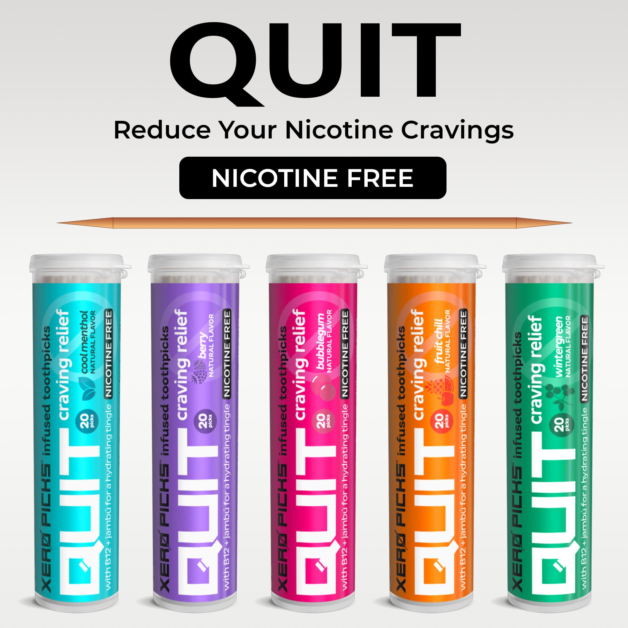 Xero Picks Infused Flavored Toothpicks to Help Quit Smoking - Nicotine Xero Picks uk supplements