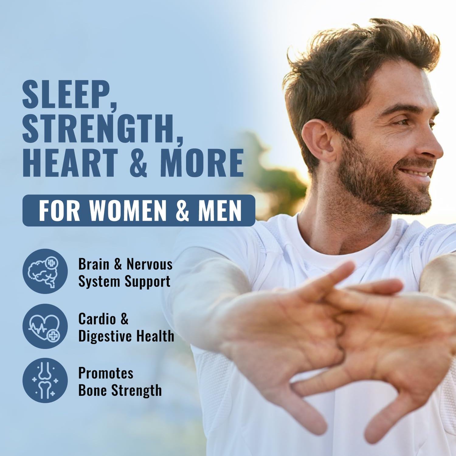 10-in-1 Magnesium Supplement 500 mg | High Absorption Magnesium Complex with Mag Glycinate, Citrate, Vitamin B6 Magnesium for Sleep, Muscle, Bone & Heart Health, Vegan & Gluten-Free, 45 Day Supply Total Nutra uk supplements