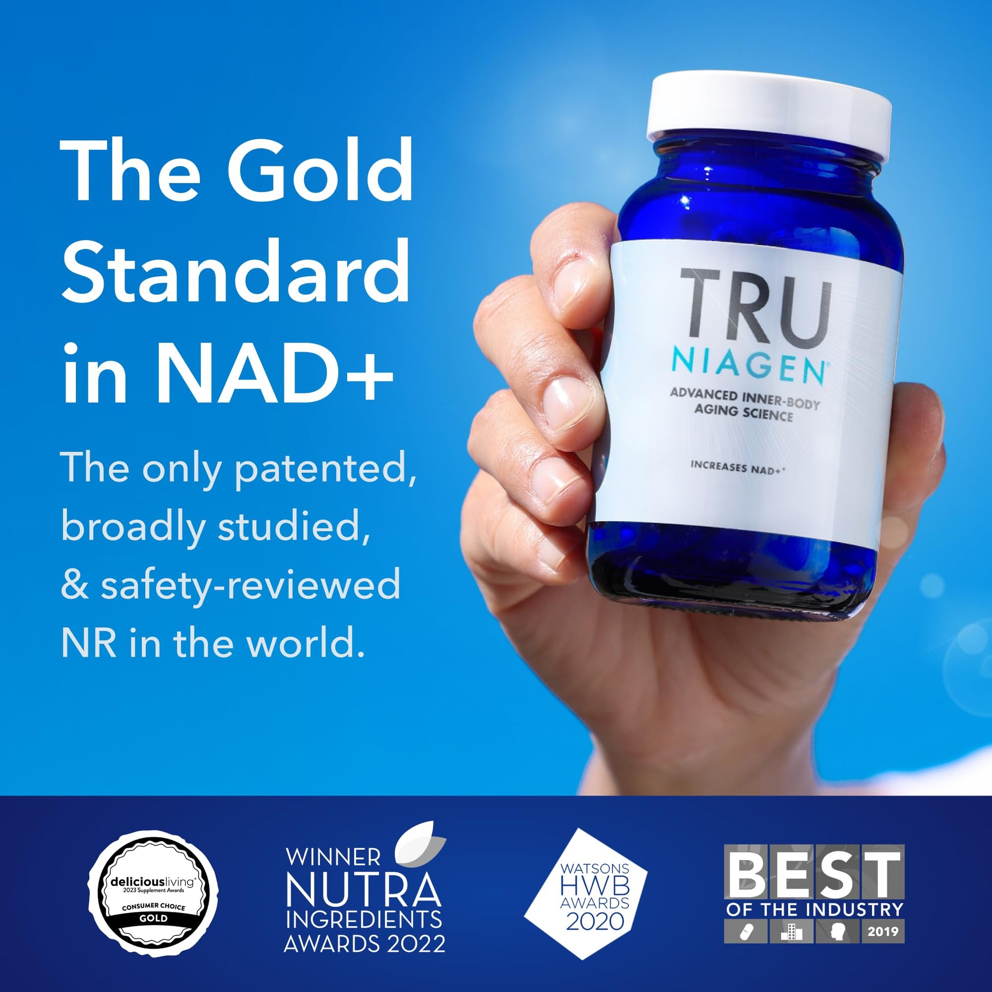 TRU NIAGEN Patented NAD Supplement for Brain Function, Anti Aging & Cell Regeneration, 300mg Niagen, 30 Servings | Supports Cellular Energy, Muscle | Nicotinamide Riboside (NR) Take 1 Daily | 2 Bottle TRU NIAGEN uk supplements