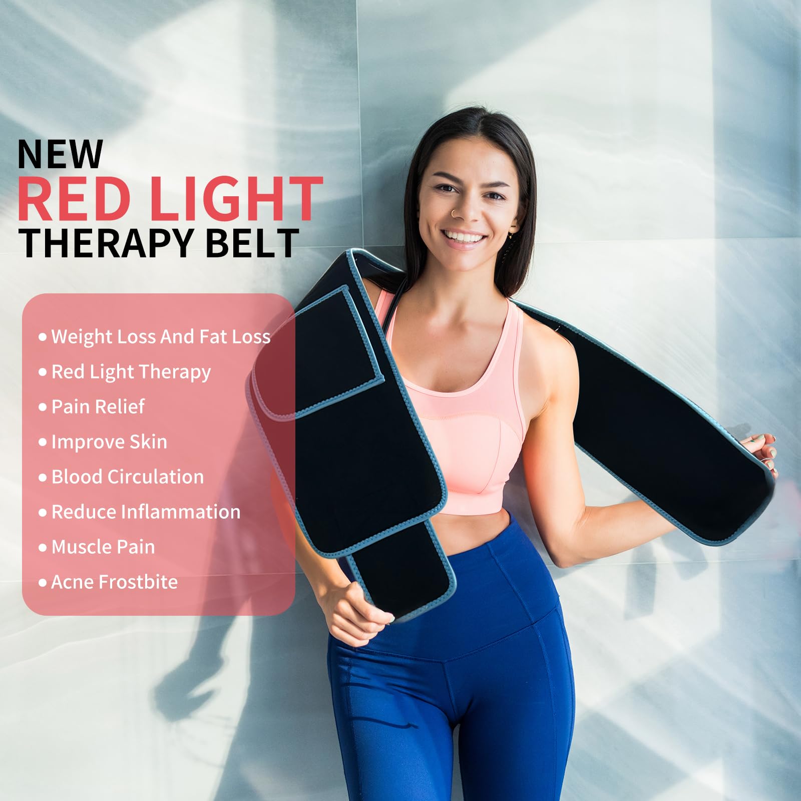 Red Light Infrared Therapy Belt: Pain Relief Device LED Red Light Therapy Lamp Near Body Large Pad Wrap ADVARAYS uk supplements