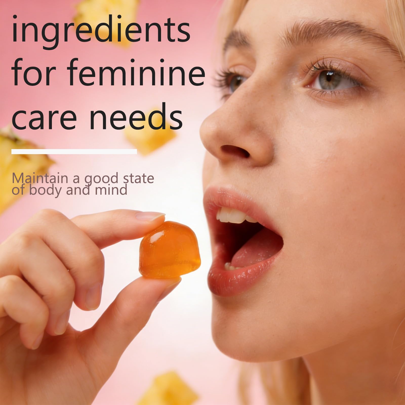 YFDSRF Feminine Balance Probiotic Gummies for Women - with Hawaiian Pineapple, pH Balance Support, Healthy Odor & Flora, Vaginal & Immune Health, Vegan Dietary Supplement - 60 Gummies (1) YFDSRF uk supplements